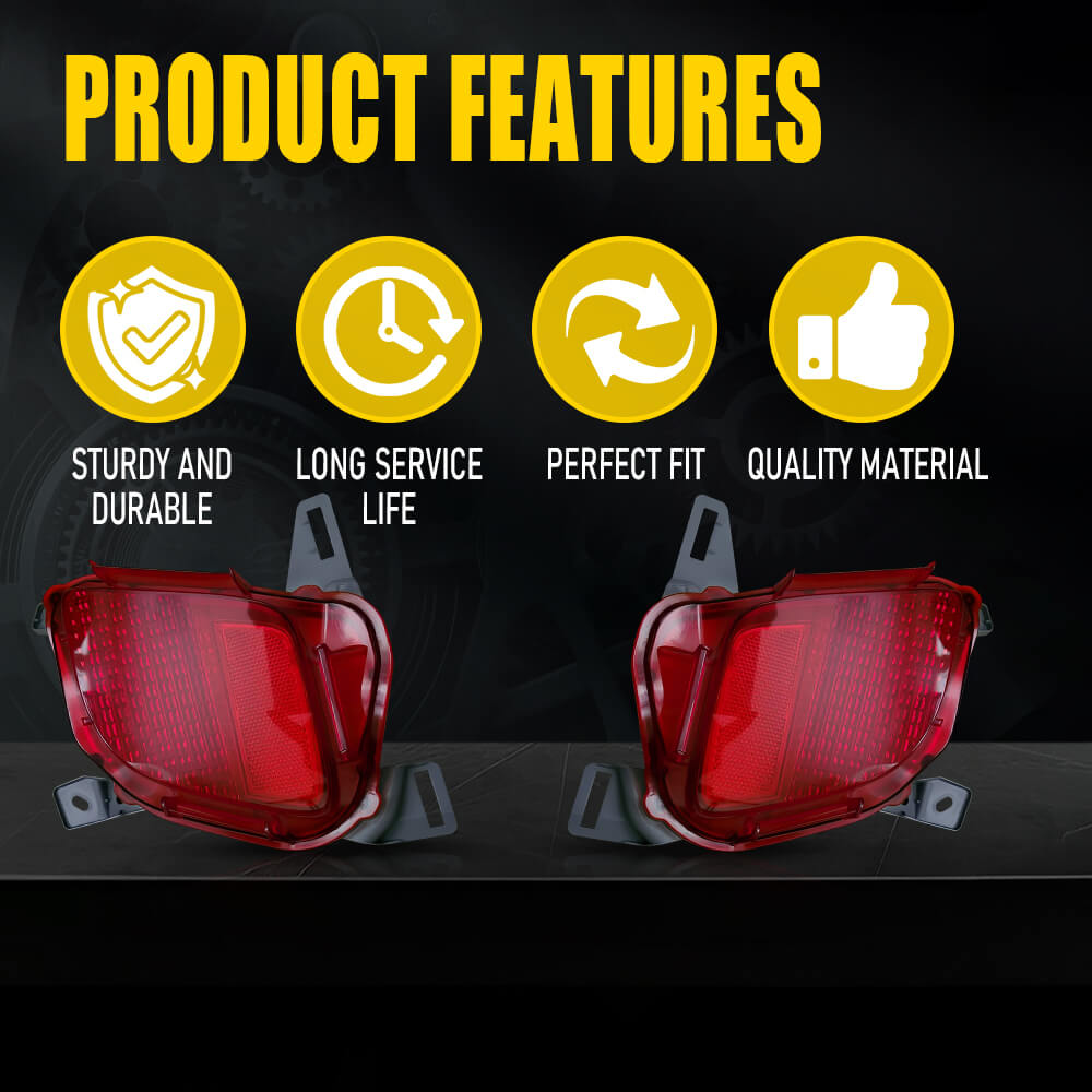 2014-2019 Toyota Highlander Rear Bumper Reflector Set - Left & Right Side Replacement Parts for Enhanced Night Visibility & Safety Driving