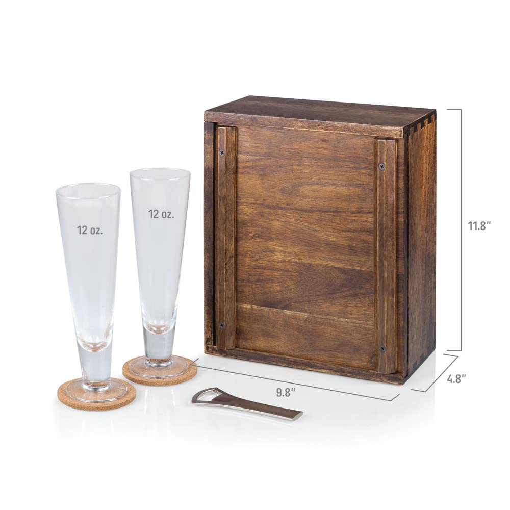 Star Wars Darth Vader Drinking Glasses Gift Set - 4-Piece Acacia Wood Tumbler Cups for Wine, Beer & Cocktails - Perfect for Movie Nights, Themed Parties & Collectors Gifts