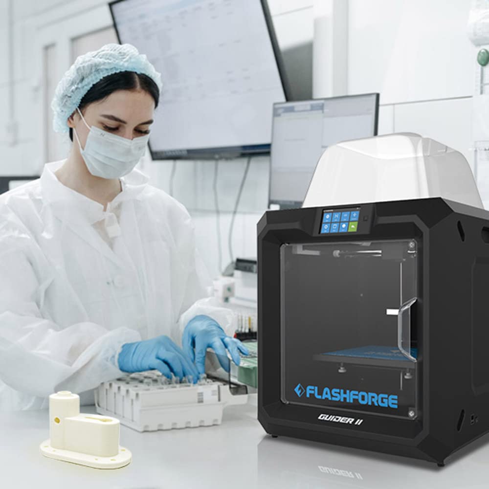 FlashForge Guider II Large-Format 3D Printer - Professional Industrial Grade FDM 3D Printer with 300×250×300mm Build Volume, Auto Bed Leveling & 120℃ Heated Platform for ABS/PLA/PETG Filaments - Perfect for Prototyping, Engineering & Manufacturing Projects