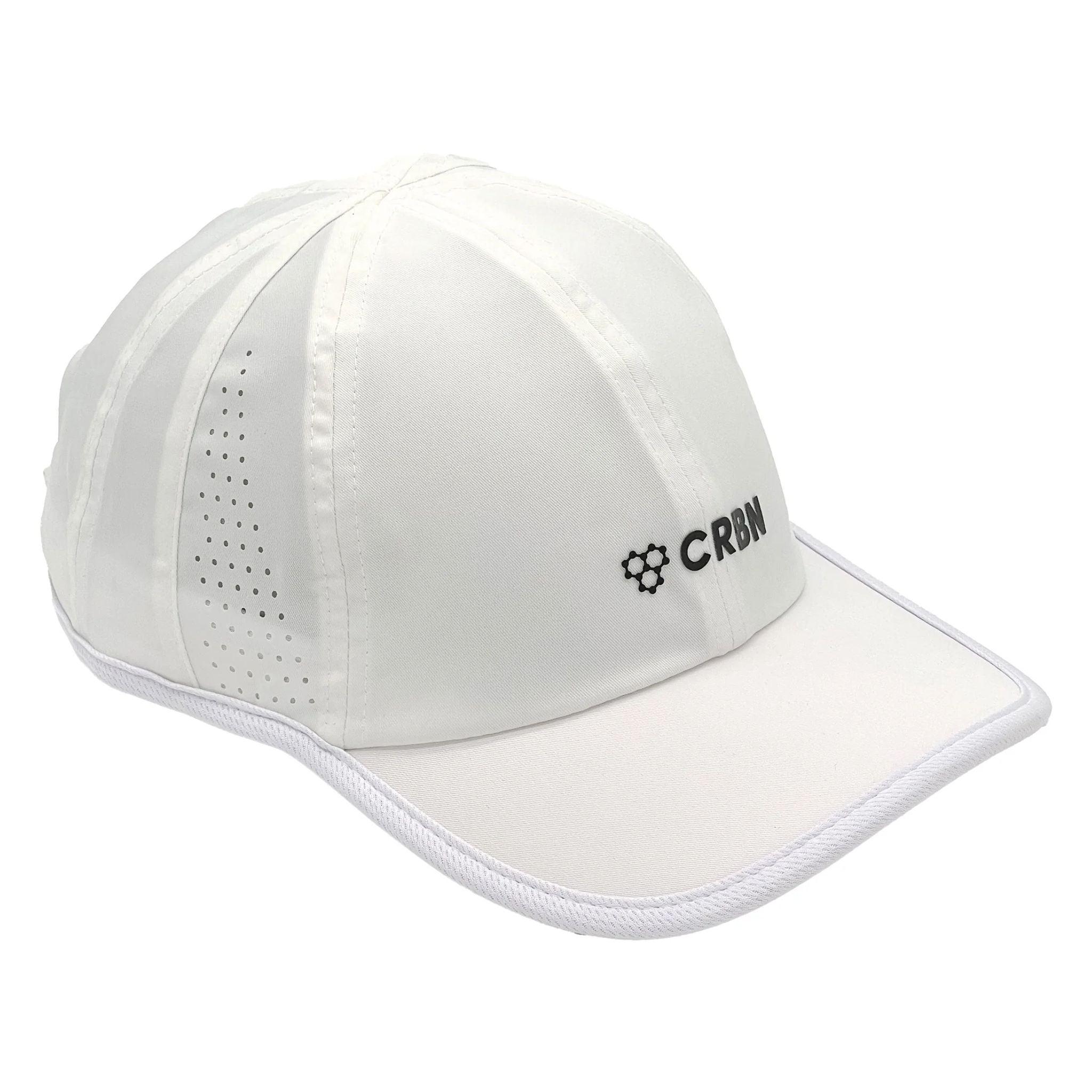 CRBN Unleashed Performance Hat for Men & Women - Breathable, Lightweight, Moisture-Wicking Baseball Cap for Running, Hiking, Golf - Adjustable Snapback (White) - Perfect for Outdoor Sports & Casual Wear