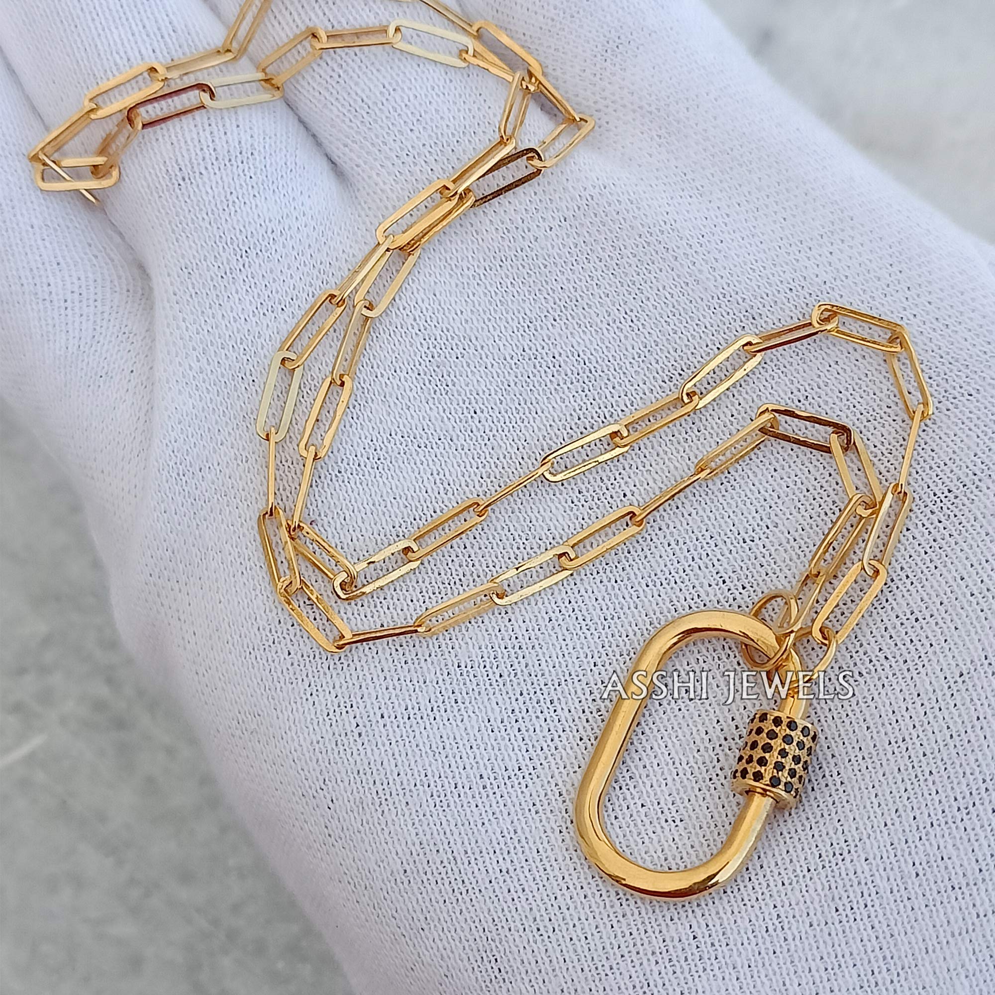Black Spinal Carabiner Lock Necklace - Handmade Oval Large Carabiner Pendant Jewelry for Women, Men | Rock Climbing, Outdoor Adventure, Fashion Accessory