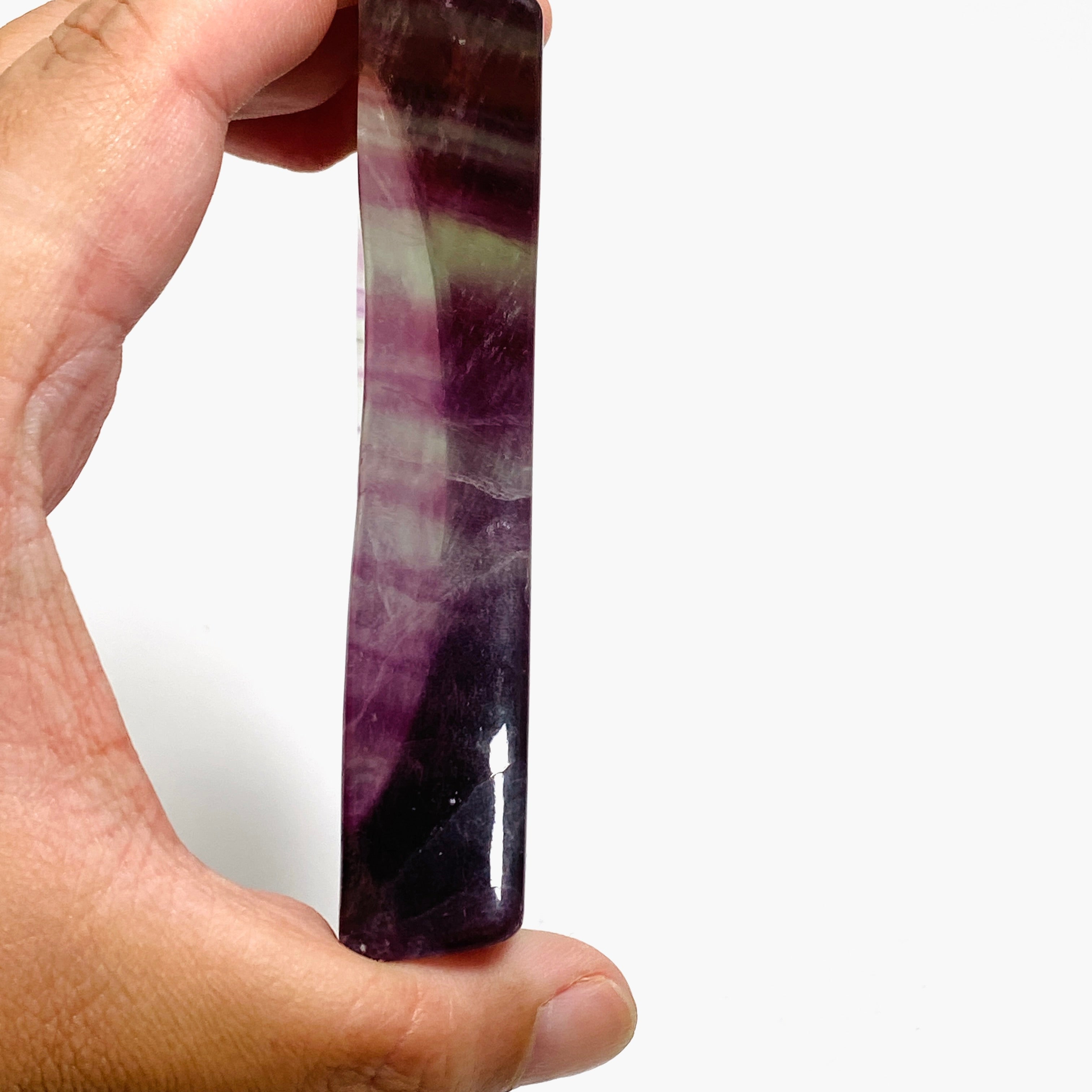 Fluorite Moon Bowl FMB 02 - Natural Crystal Meditation Bowl for Home Decor, Yoga & Spiritual Healing | Perfect for Zen Spaces, Gift Giving & Energy Cleansing