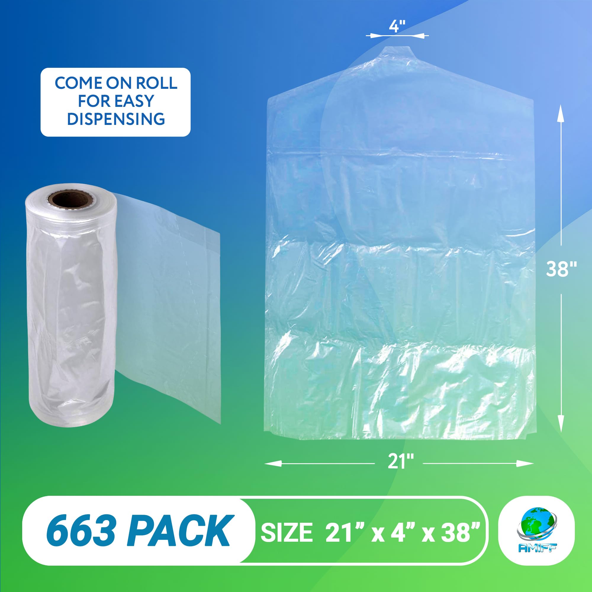 663 Clear Plastic Garment Bags for Hanging Clothes - 21