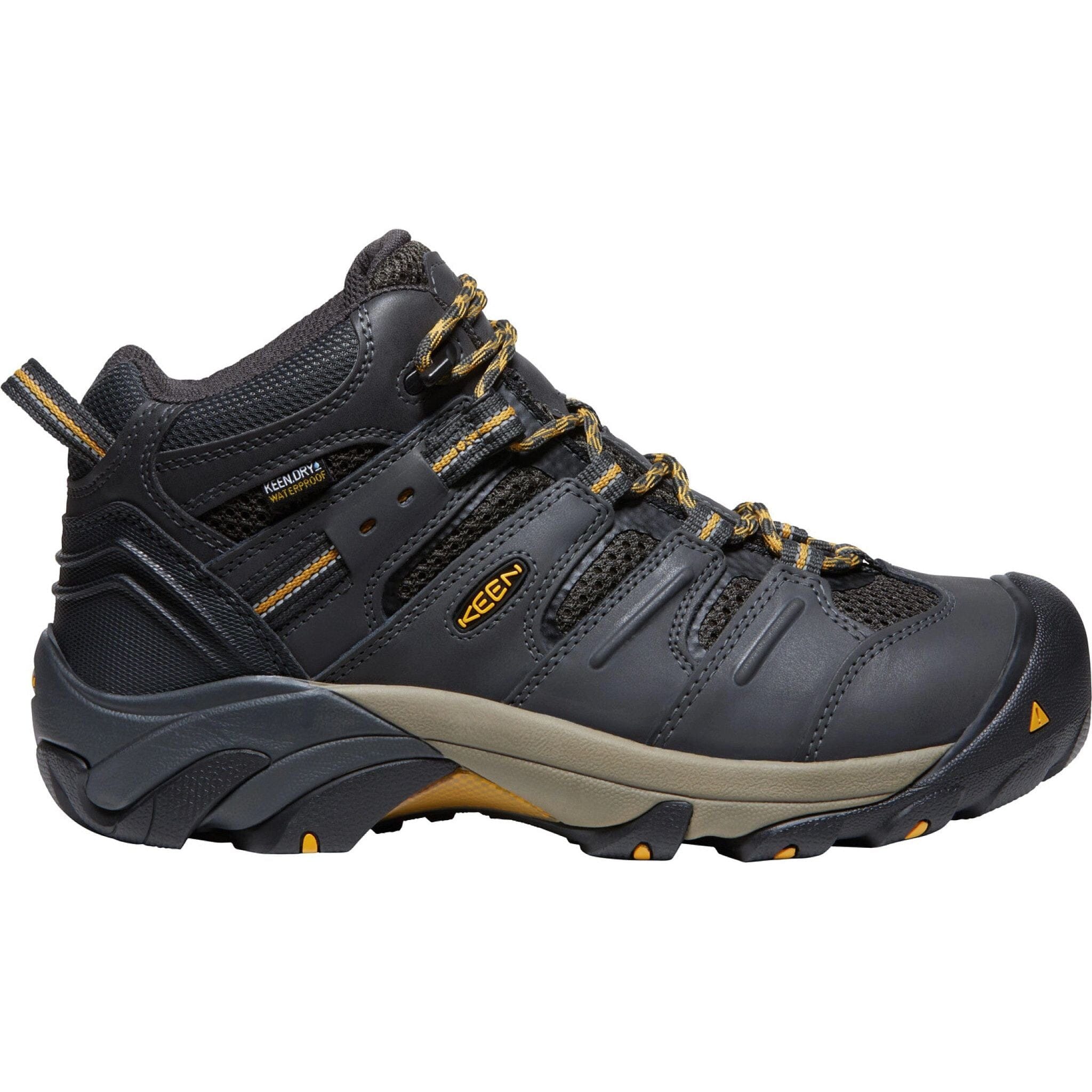 KEEN LANSING MID WATERPROOF STEEL TOE WORK BOOTS FOR MEN - Durable Safety Shoes for Construction, Hiking & Outdoor Work