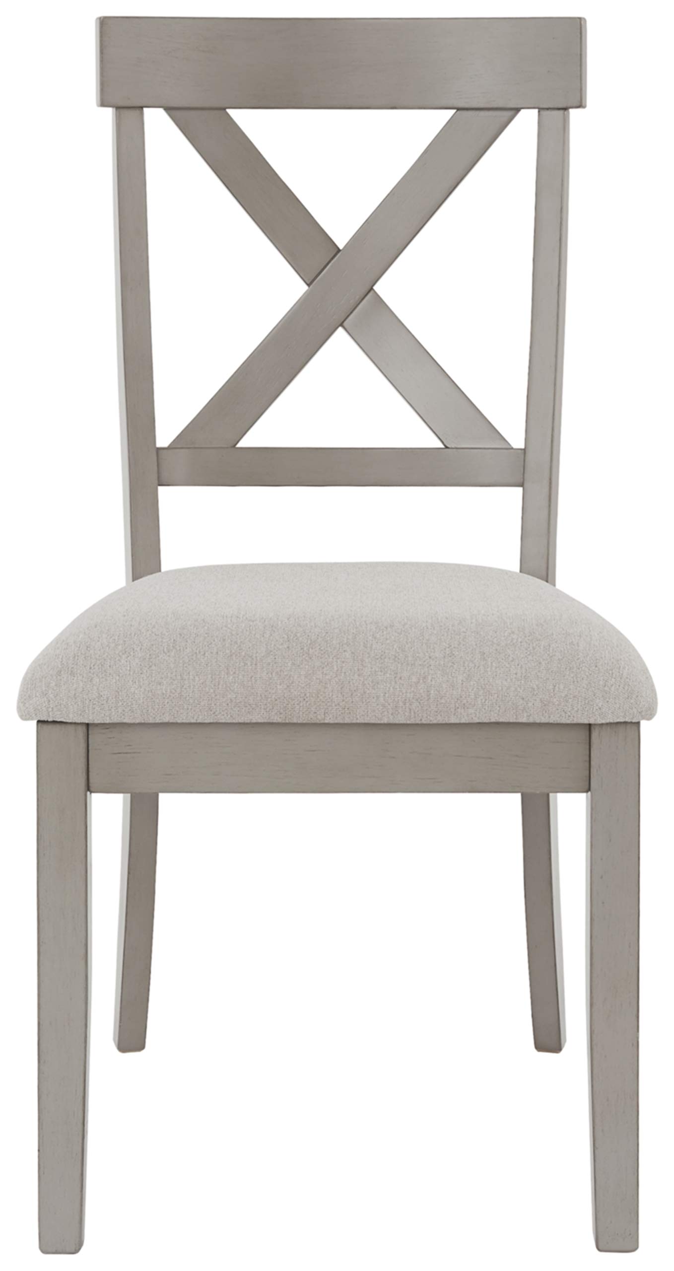Signature Design by Ashley Parellen Modern Farmhouse Upholstered Dining Chairs, Set of 2, Gray - Comfortable Kitchen & Dining Room Seating for Farmhouse & Rustic Decor