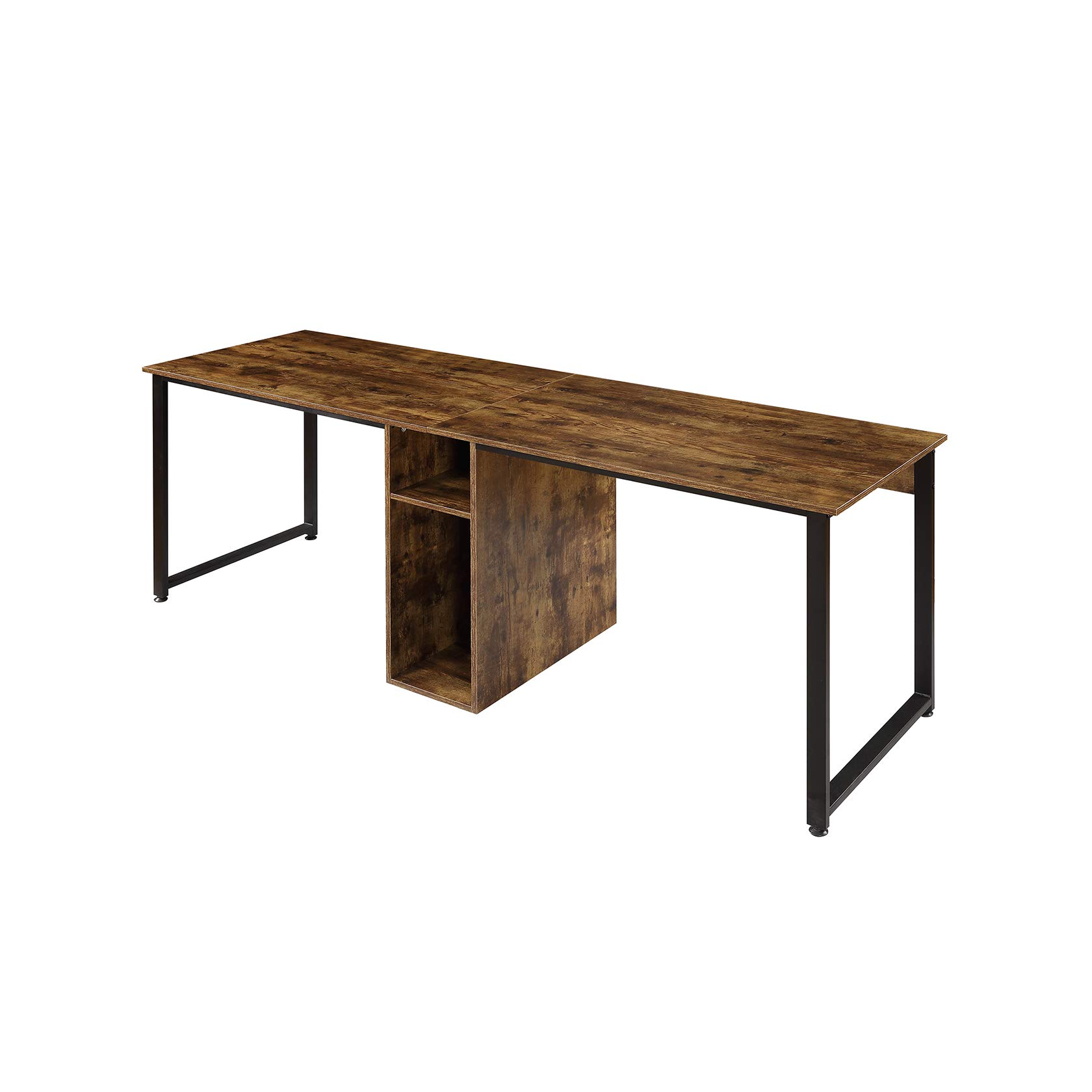 YEYI 78-inch Two Person Desk with Storage | Double Workstation Computer Desk | Large Home Office Writing Table | Multifunctional Study Desk for Couples & Roommates | Perfect for Shared Workspaces & Small Offices