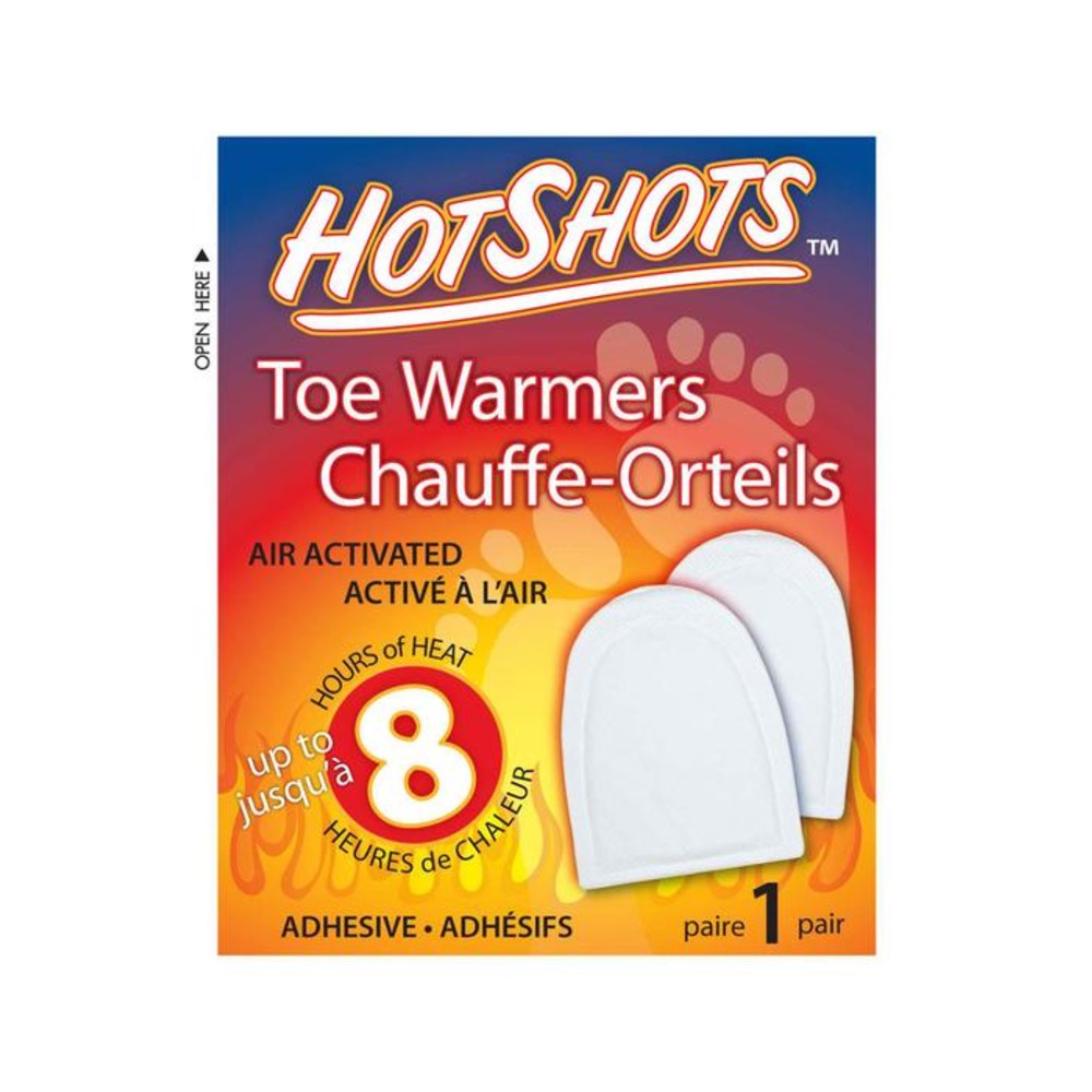 HotShots Toe Warmers - Reusable Self-Heating Foot Warmers for Winter Outdoor Activities (Hiking, Skiing, Camping)