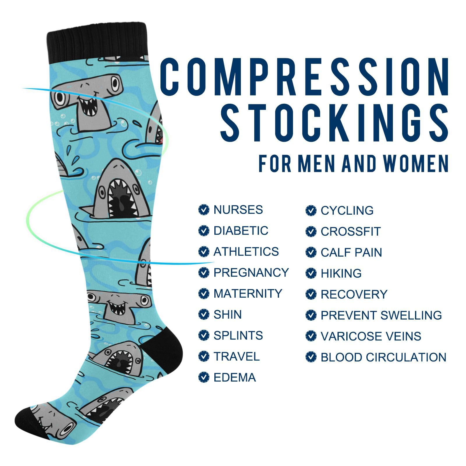 KLL Compression Socks for Women & Men - Medical Grade Support Socks for Running, Cycling, Nursing & Travel - Improve Blood Circulation & Reduce Swelling (Best for Athletes, Nurses & Long Flights)