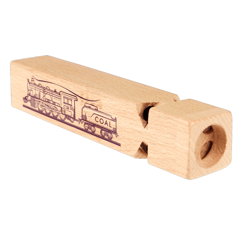 Wooden Train Whistle - Classic Kids Toy for Pretend Play & Outdoor Activities - Perfect for Train Enthusiasts, Birthday Gifts & Party Favors