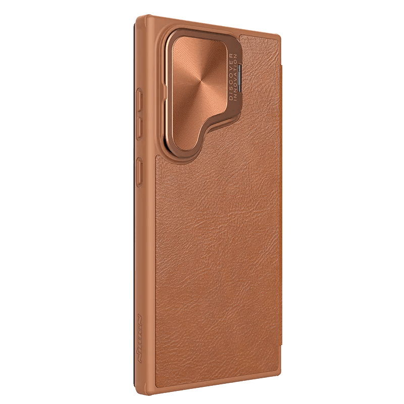 NILLKIN Vegan Leather Flip Cover with Card Slot for Samsung Galaxy S24 - Slim Protective Case for Everyday Use & Travel