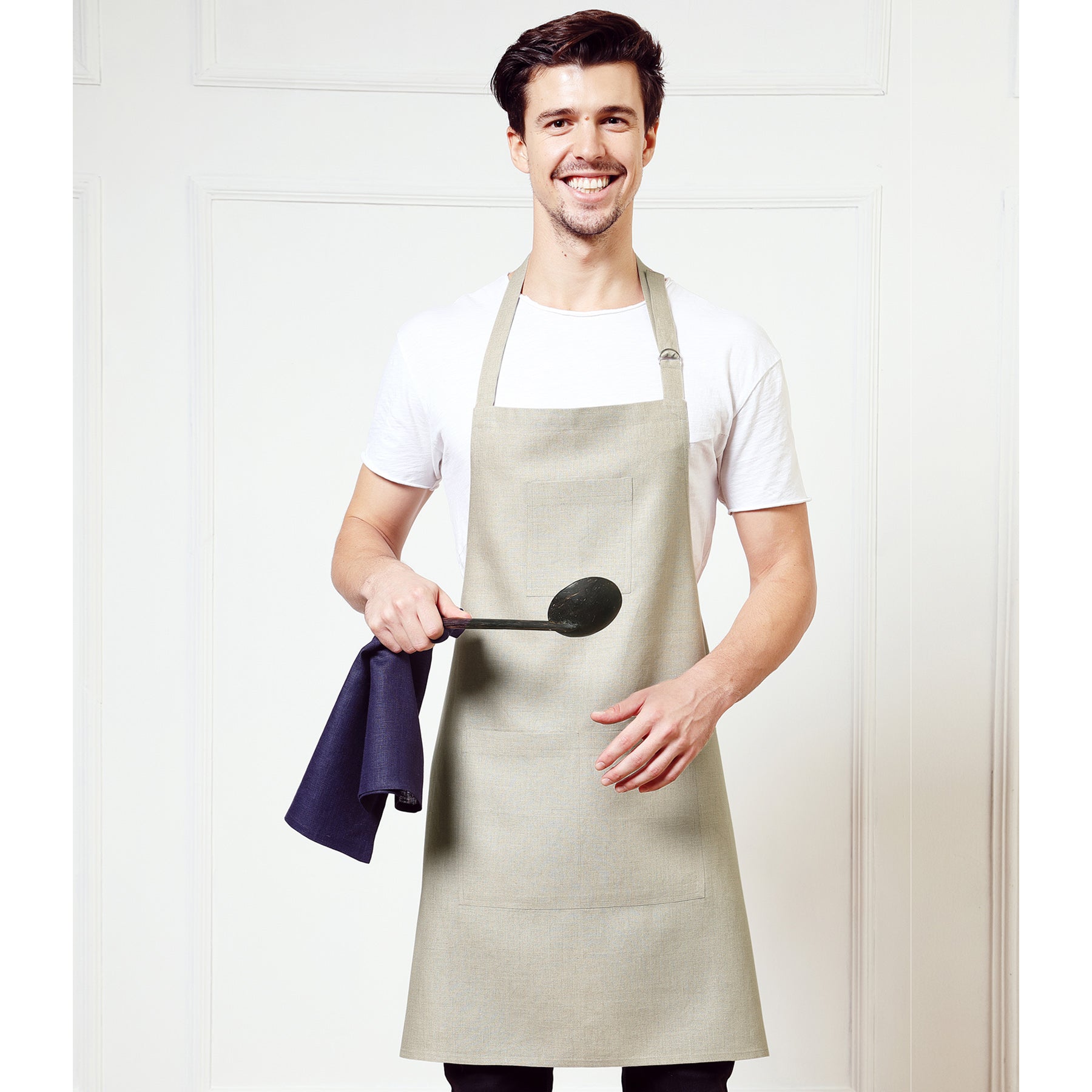 Premium Linen Apron for Cooking, Baking & Grilling - Durable & Stylish Kitchen Apron for Chefs & Home Cooks - Perfect for BBQ, Baking & Crafting