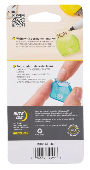 Nite Ize Identikey Covers 6 Pack - Colorful Key Identifier Caps for Easy Key Organization - Perfect for Home, Office, and Travel Use