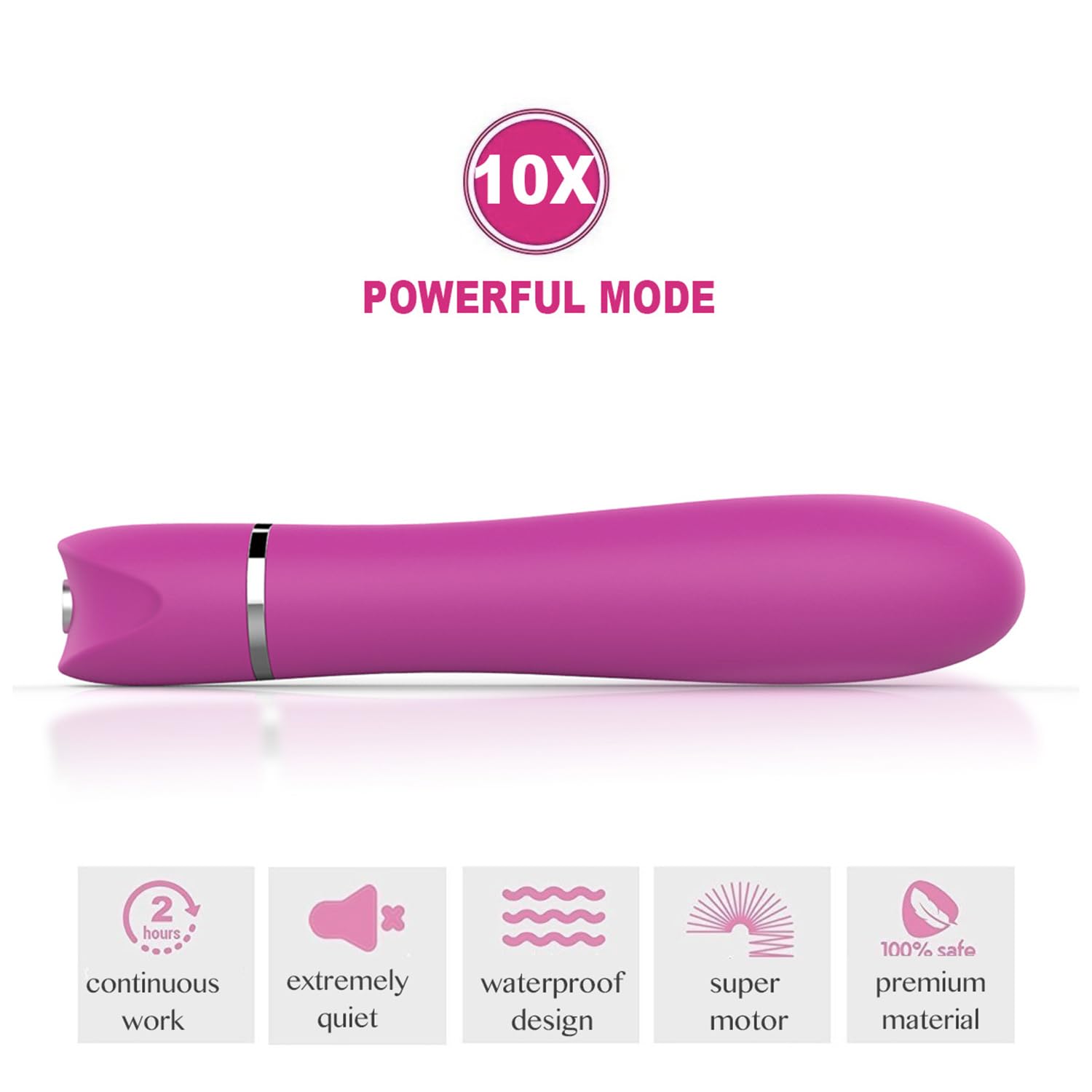 Powerful G Spot Vibrator for Women - 10 Vibration Modes, Waterproof Clitoral Stimulator & Nipple Massager | Adult Sex Toy for Solo Play & Couples Pleasure (Red) - Perfect for Bedroom Fun, Romantic Nights & Self-Care Moments