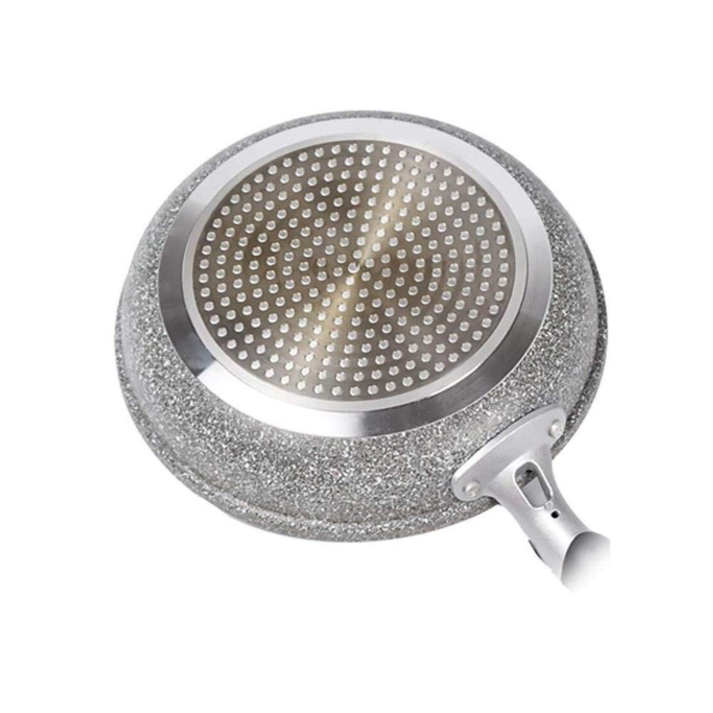 Japanese Style Forged Aluminum Non-Stick Stone Pan Set - 20cm Small Frying Pan & 26cm/28cm Large Deep Frying Pan with Ceramic Coating - Easy Clean for Induction Cooker & Gas Stove - Perfect for Sautéing, Stir-Frying, and Deep Frying at Home