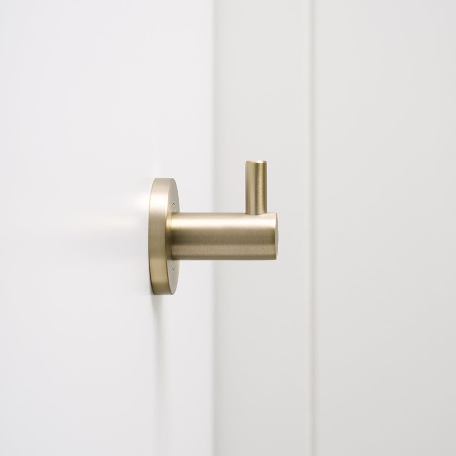Sydney Robe Hook - Warm Brushed Nickel Finish - Heavy Duty Wall Mounted Coat Hook for Bathroom, Bedroom, or Entryway Organization