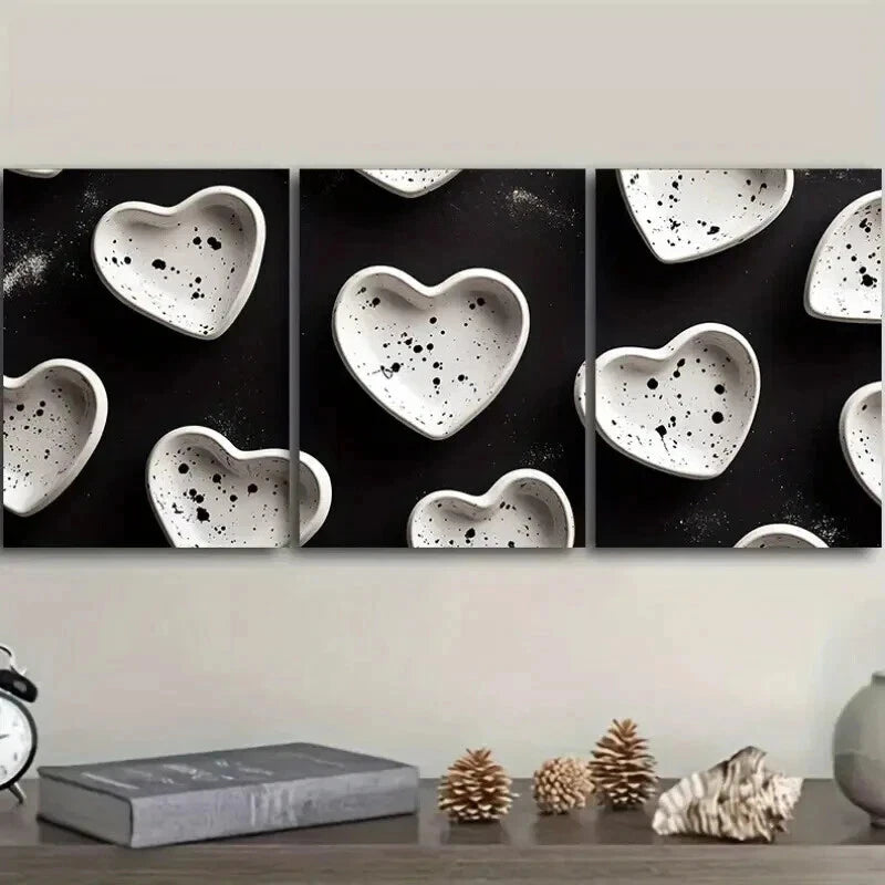 3-Piece Black Background Wall Art Set - Framed Canvas 50x70cm | High Quality Print | 100% Australian Made | Ready to Hang | Perfect for Living Room, Bedroom & Office Decor