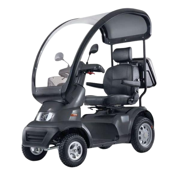 Afikim Afiscooter S4 4-Wheel Electric Mobility Scooter - Red | New | Compact & Powerful for Indoor/Outdoor Use | Ideal for Seniors & Disabled Adults | ADA Compliant