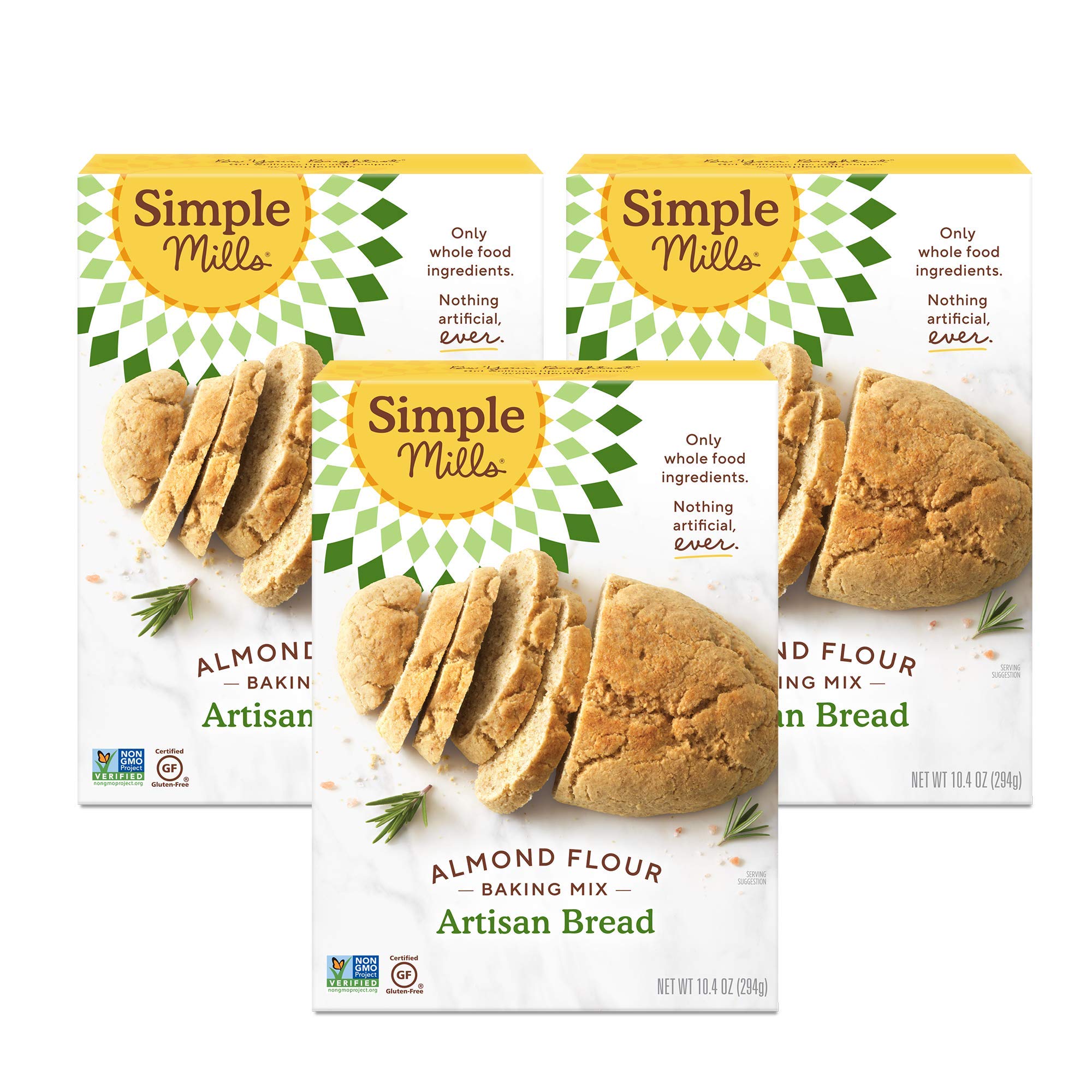 Simple Mills Almond Flour Baking Mixes - Gluten Free, Plant Based Pancake & Waffle Mix, Artisan Bread Mix for Healthy Breakfast & Family Baking
