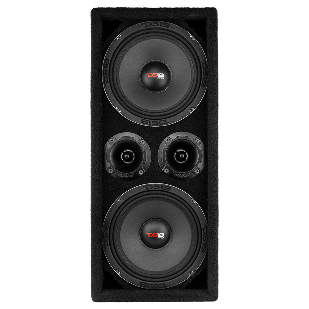 Dual 8 Loaded Ported Voceteo Speaker Box (2 x PRO X8M & 2 x PRO TWX2) - High-Performance Audio for Home Theater & Live Events