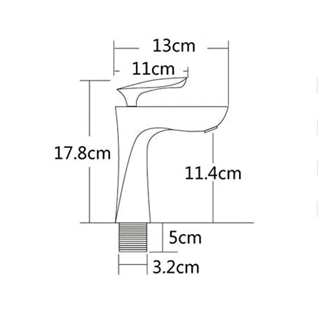Premium Single Lever Bathroom Sink Faucet - Brass Construction with White Gold Finish - Ideal for Modern Vanities, Guest Bathrooms & Powder Rooms
