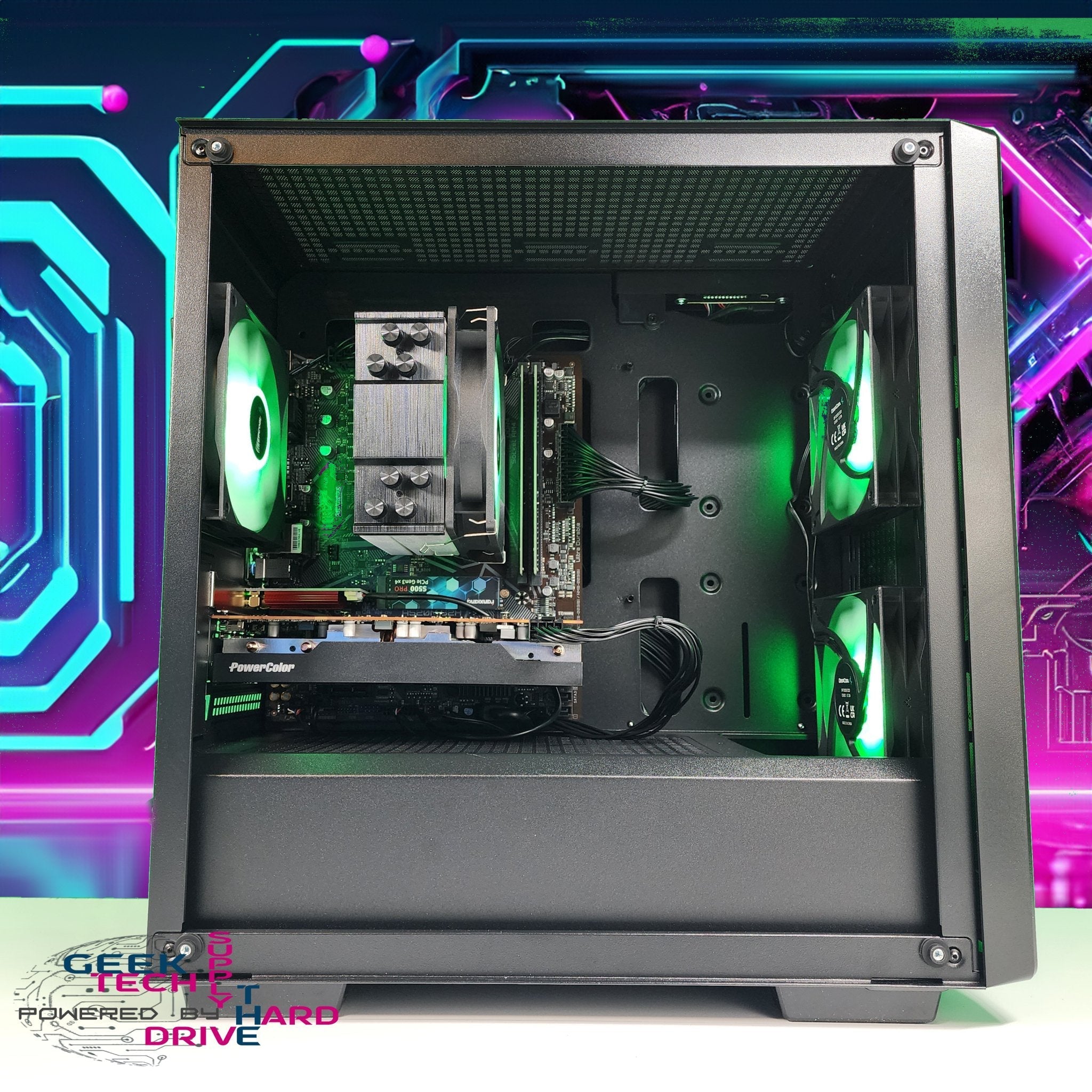 GTech Gaming PC with AMD Ryzen 3, 2TB SSD, NVIDIA RTX 3050, 16GB RAM - Black CC360 A520 - Perfect for Esports, Streaming & High-Performance Gaming