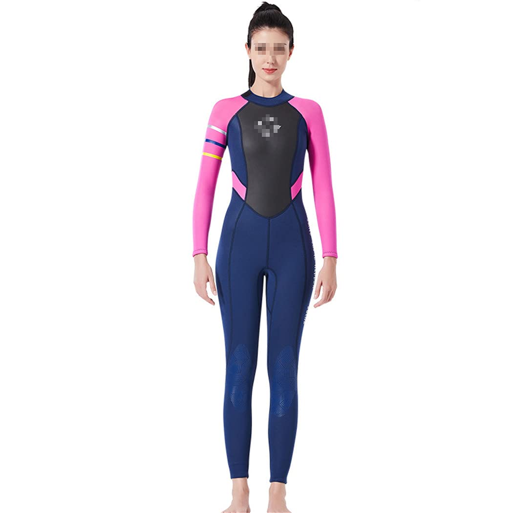 3mm Neoprene Shark Skin Wetsuit for Women - Full Body One Piece Swimsuit for Surfing, Scuba Diving, Snorkeling & Spearfishing - Thermal Protection for Cold Water Sports & Ocean Activities