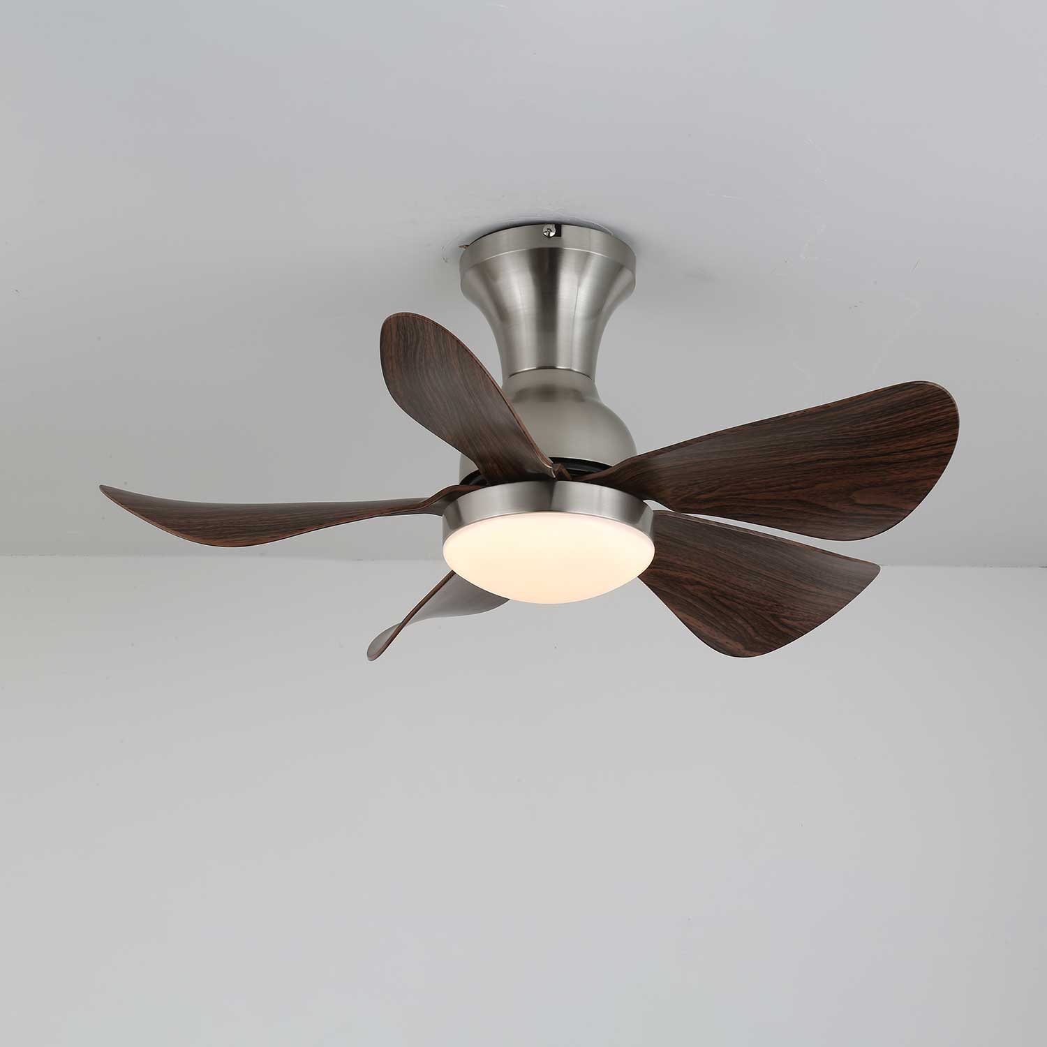 Breezenest Compact Ceiling Fan with Light - Energy Efficient 3 Speed Remote Control - Perfect for Bedroom, Living Room & Office
