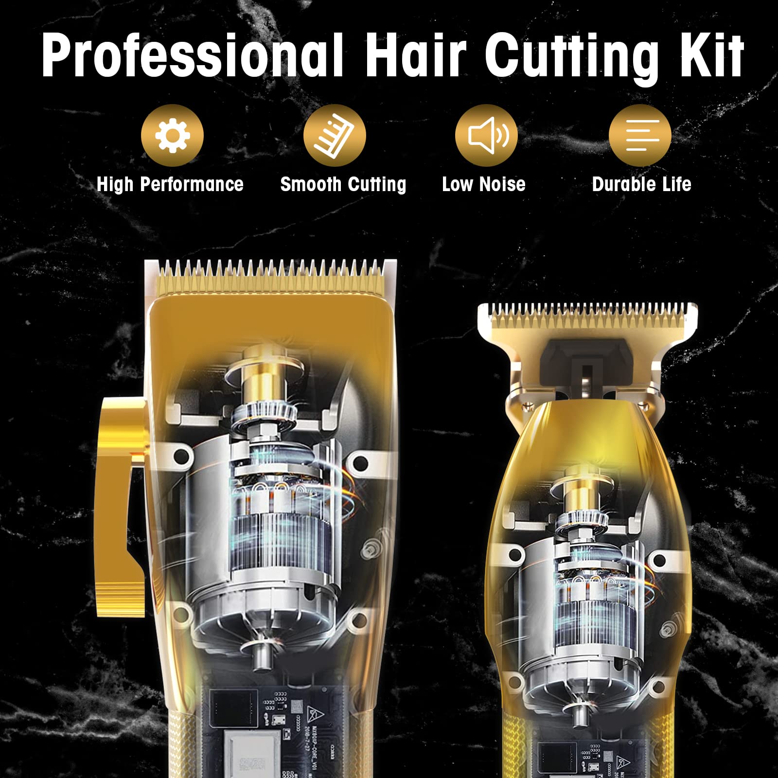 Professional 5-in-1 Cordless Hair Clipper Kit for Men - Electric Shaver, Beard Trimmer & Haircut Set with Barber Clippers | Perfect for Home Grooming, Travel & Professional Styling
