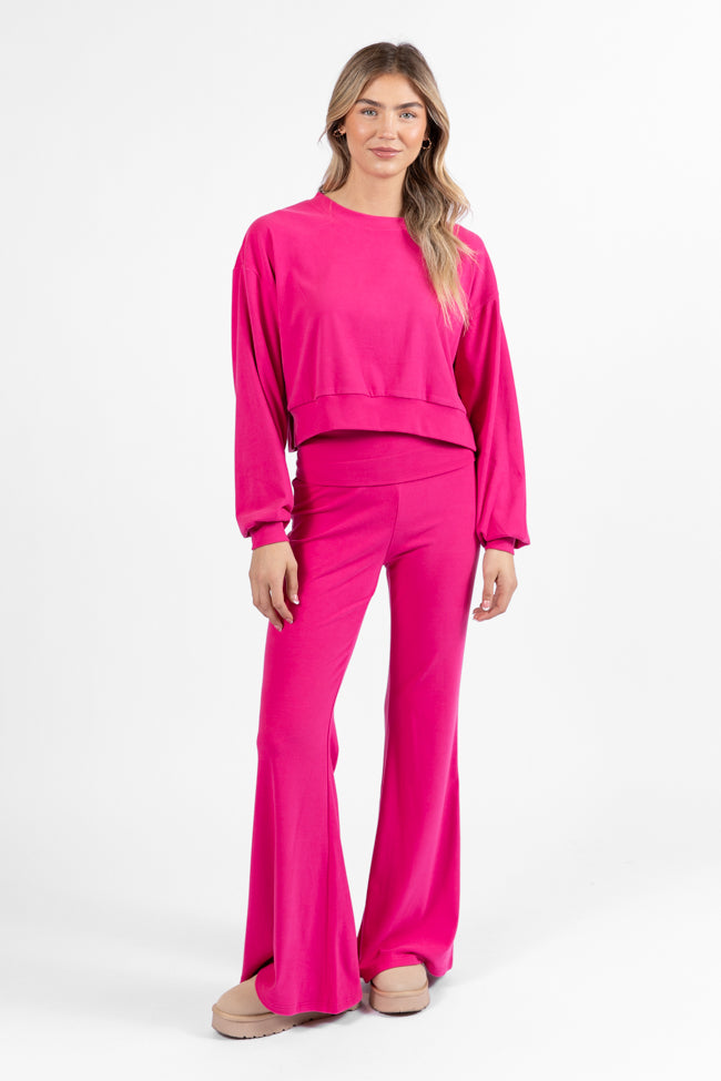 Pink Super Soft Pullover Sweatshirt for Women | Cozy & Comfortable Loungewear | Perfect for Casual Wear, Yoga & Relaxing at Home