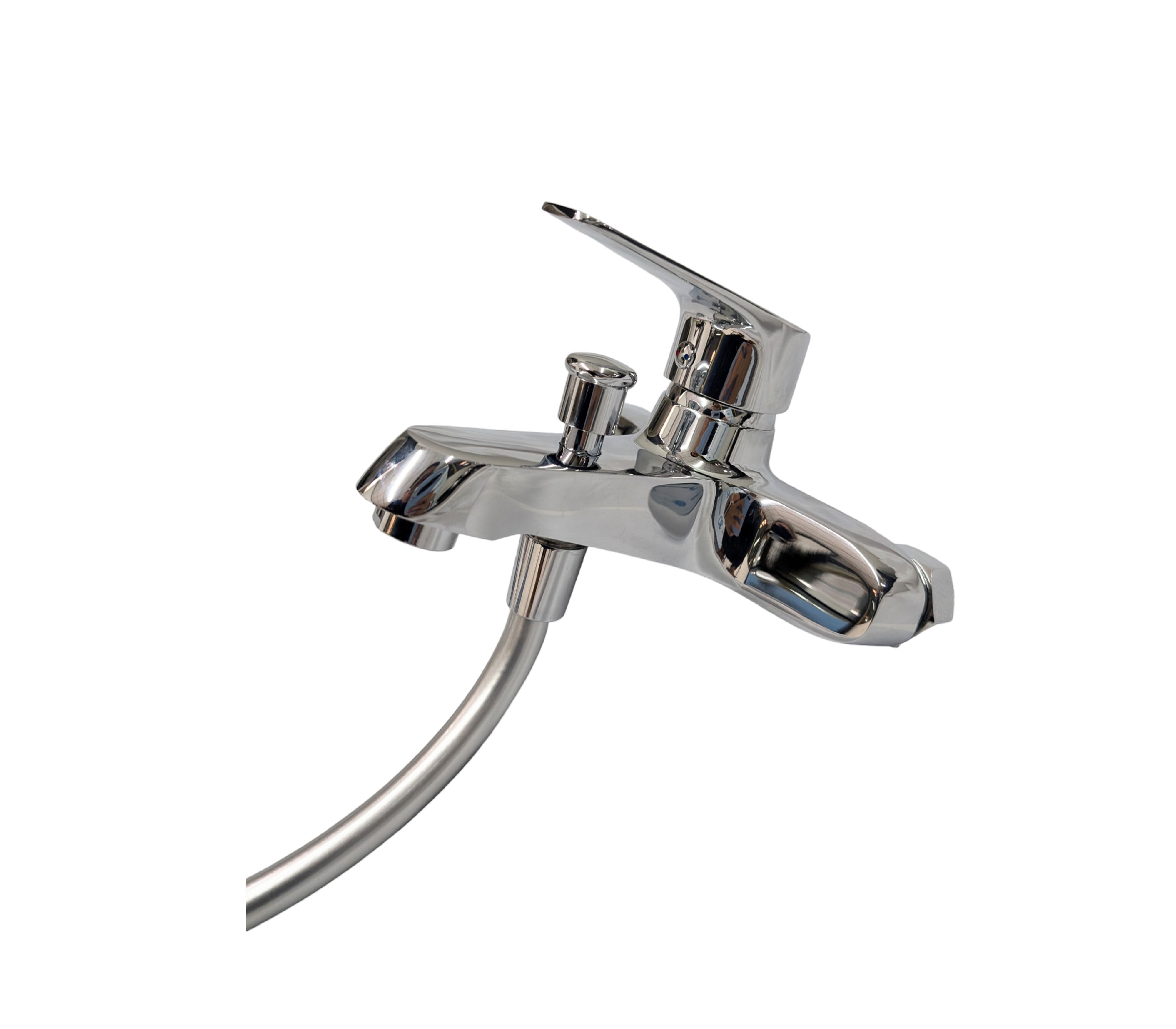 Chrome Plastic Faucet with Hand Shower - Modern Bathroom Sink Tap for Home & Hotel Use - Perfect for Bathroom, Kitchen, and Laundry Room Renovations