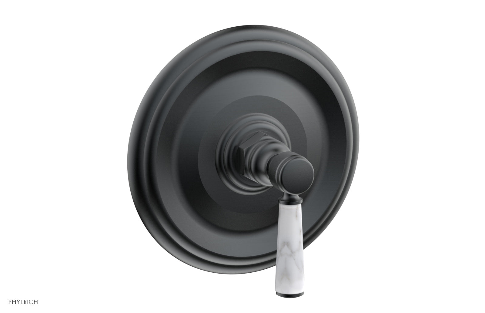 HEX TRADITIONAL Shower Trim Kit with Marble Lever Handle - 4 156 - Perfect for Bathroom Renovation and Modern Home Decor