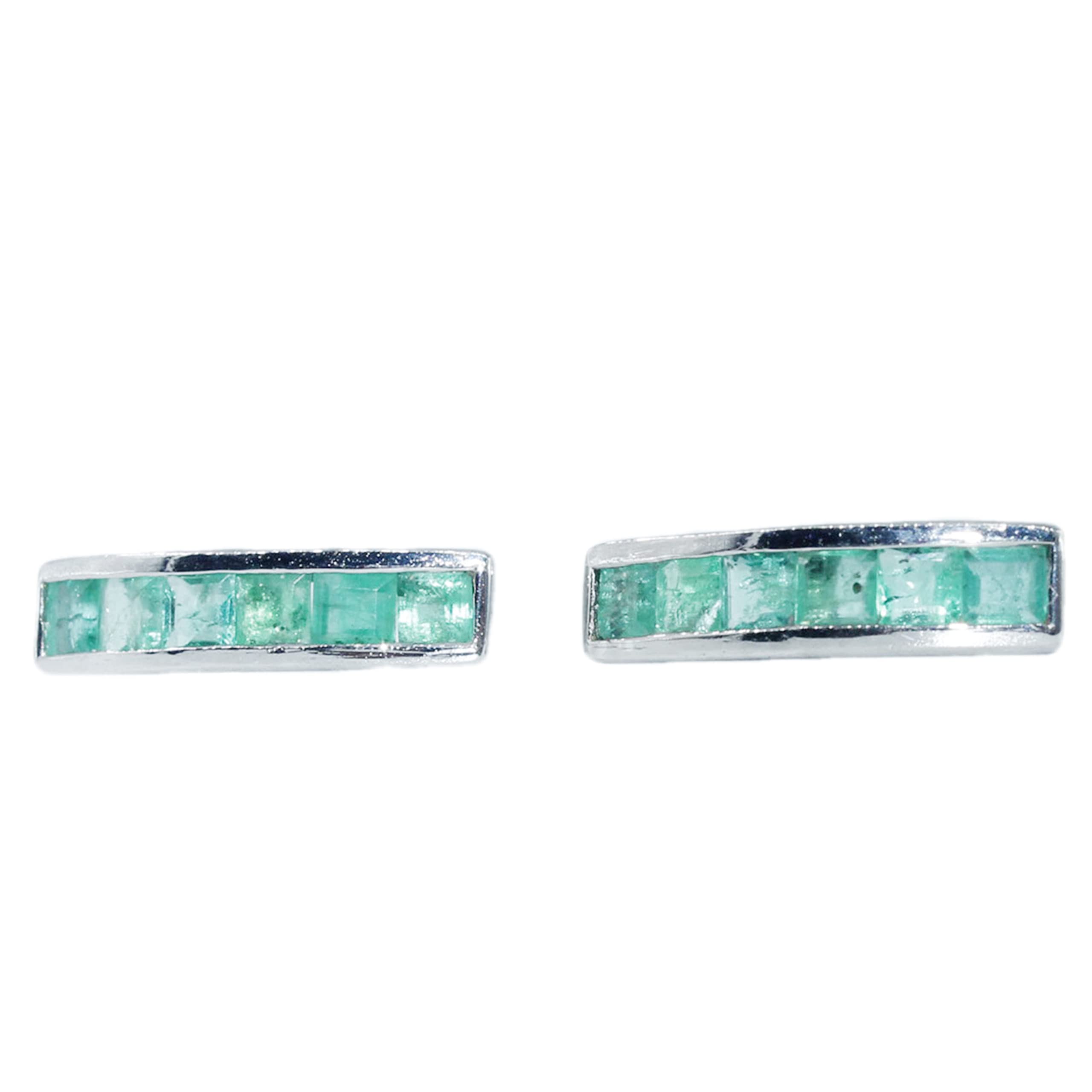 Emerald Gemstone Stud Earrings for Women & Girls - 2mm Elegant Studs for Everyday Wear & Special Occasions