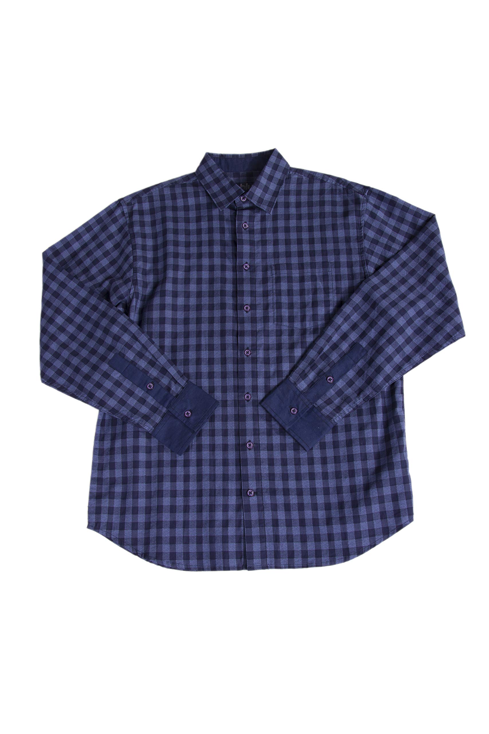 Ably Thomas Men's Long Sleeve Cotton Shirt - Water, Stain & Odor Resistant | Perfect for Work, Travel & Outdoor Activities