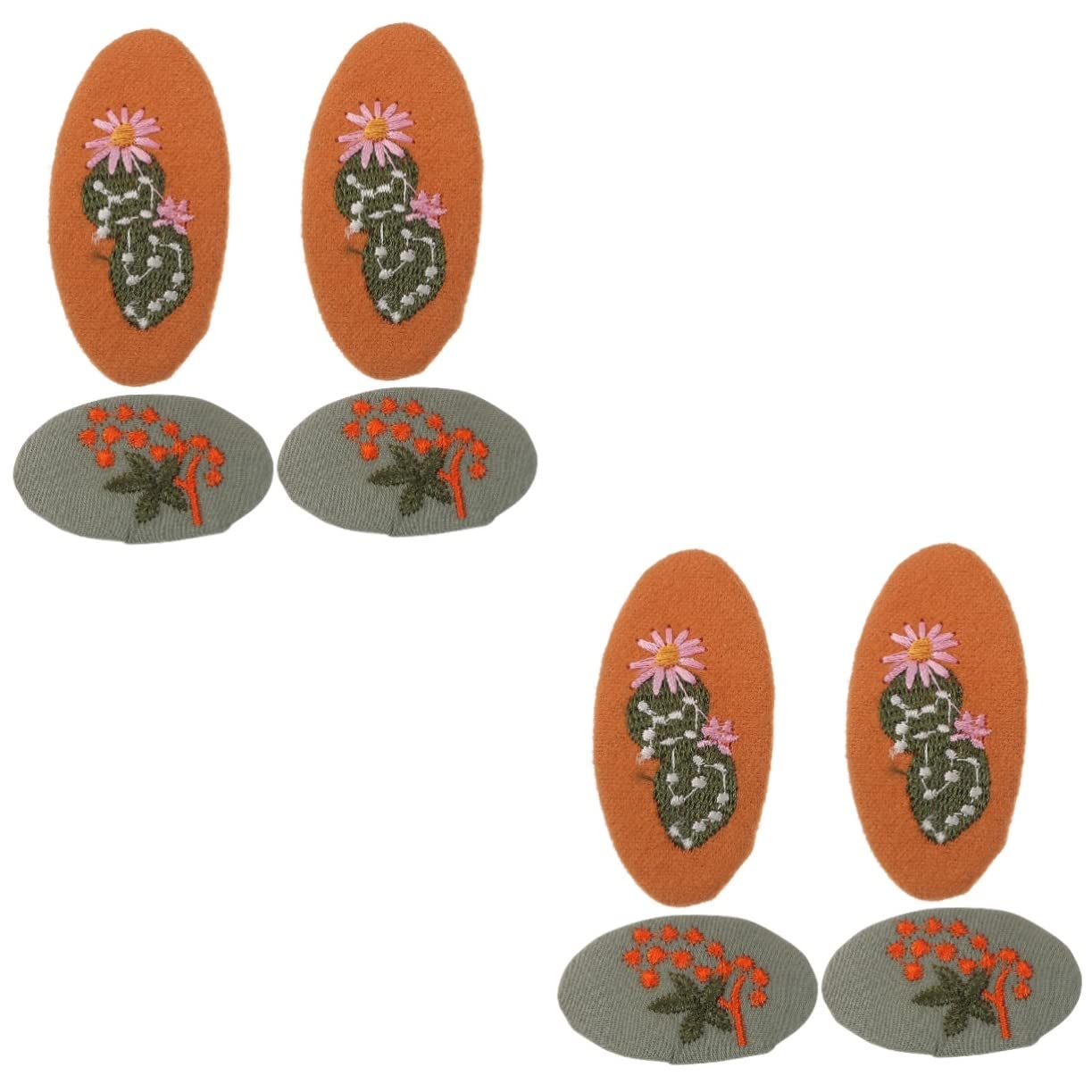 minkissy 4 Pairs Kids Hair Clips Set - Floral Snap Barrettes for Girls & Women | Korean Style Hair Accessories with Claw Clips | Perfect for School, Parties & Daily Styling