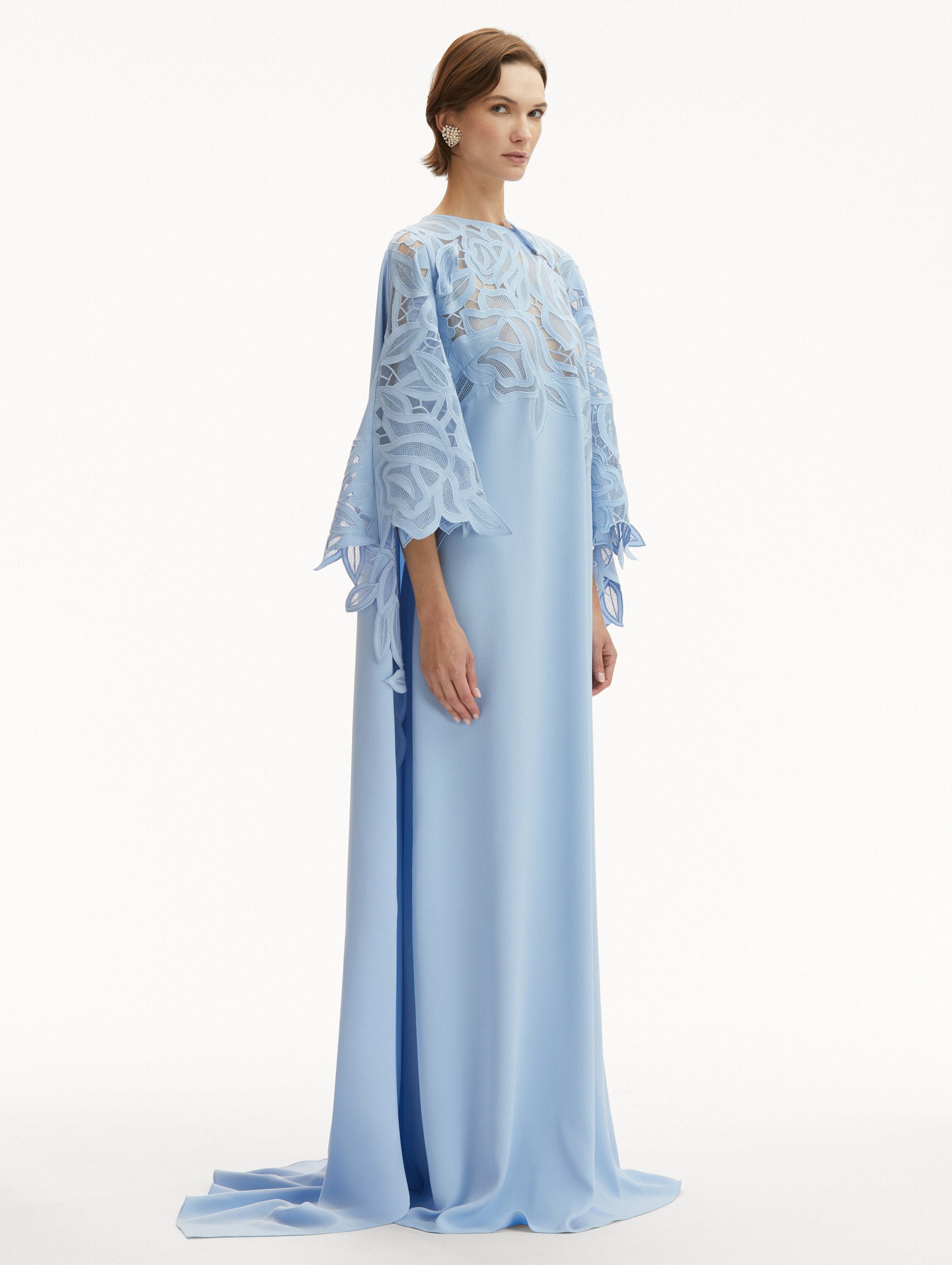 English Rose Cutout Caftan - Floral Summer Beach Dress for Women | Boho Chic Cover Up, Poolside Lounge & Vacation Outfit