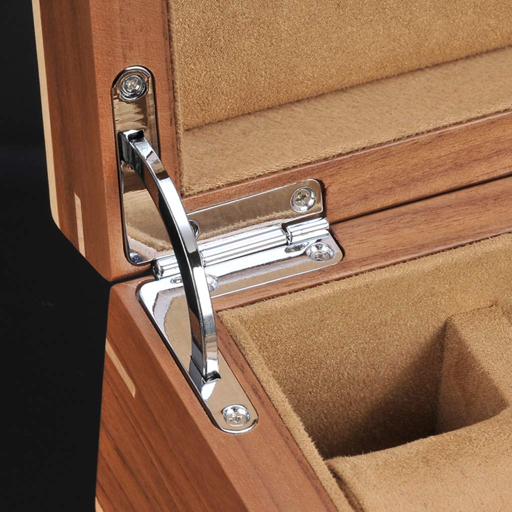 Premium 10-Slot Wooden Watch Box with Glass Top & Cushions - Luxury Watch Storage Case for Men & Women, Jewelry Display Organizer - Perfect for Travel, Home & Office Use