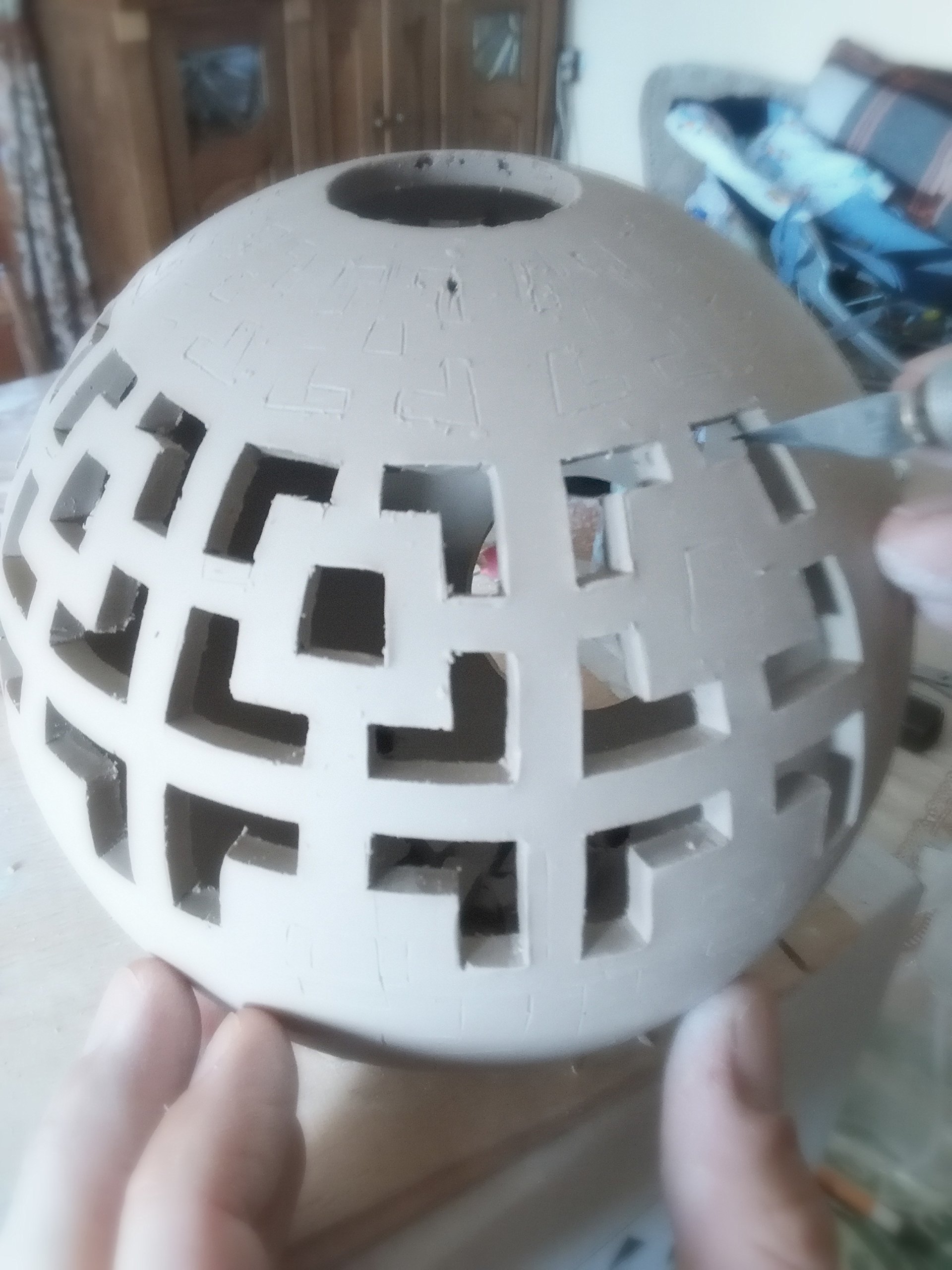 Handmade Geometric Ceramic Candle Holder - Modern Lantern for Home, Patio & Table Decor - Unique Birthday Gift for Women & Housewarming Present (Perfect for Weddings, Dinner Parties & Cozy Nights)