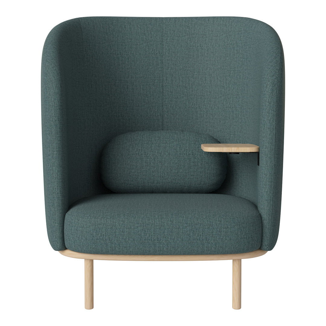 Fuuga Modern Nesting Armchair with Side Table - Space Saving Living Room Furniture for Small Apartments, Dorm Rooms & Cozy Home Decor
