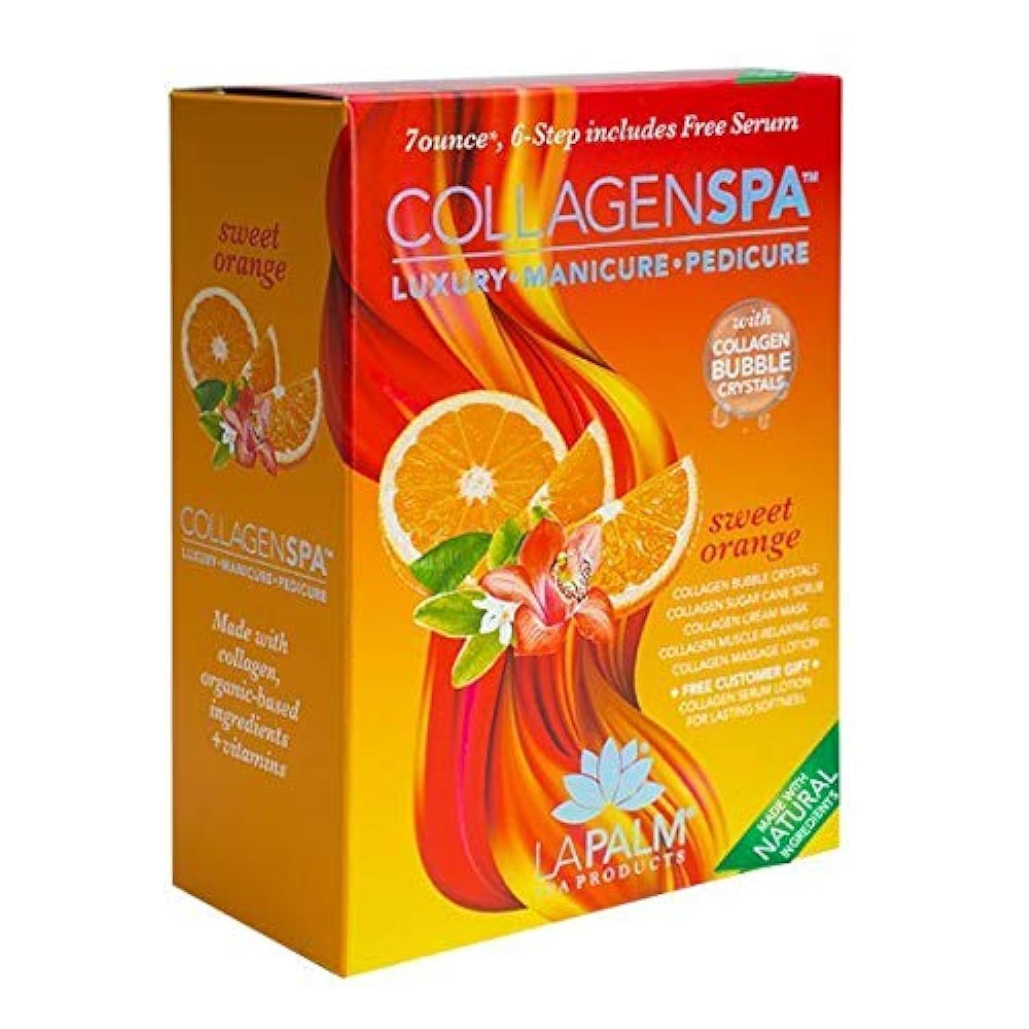 Luxury Collagen Bubble Crystals Manicure Set - Sweet Orange for Spa & Home Care