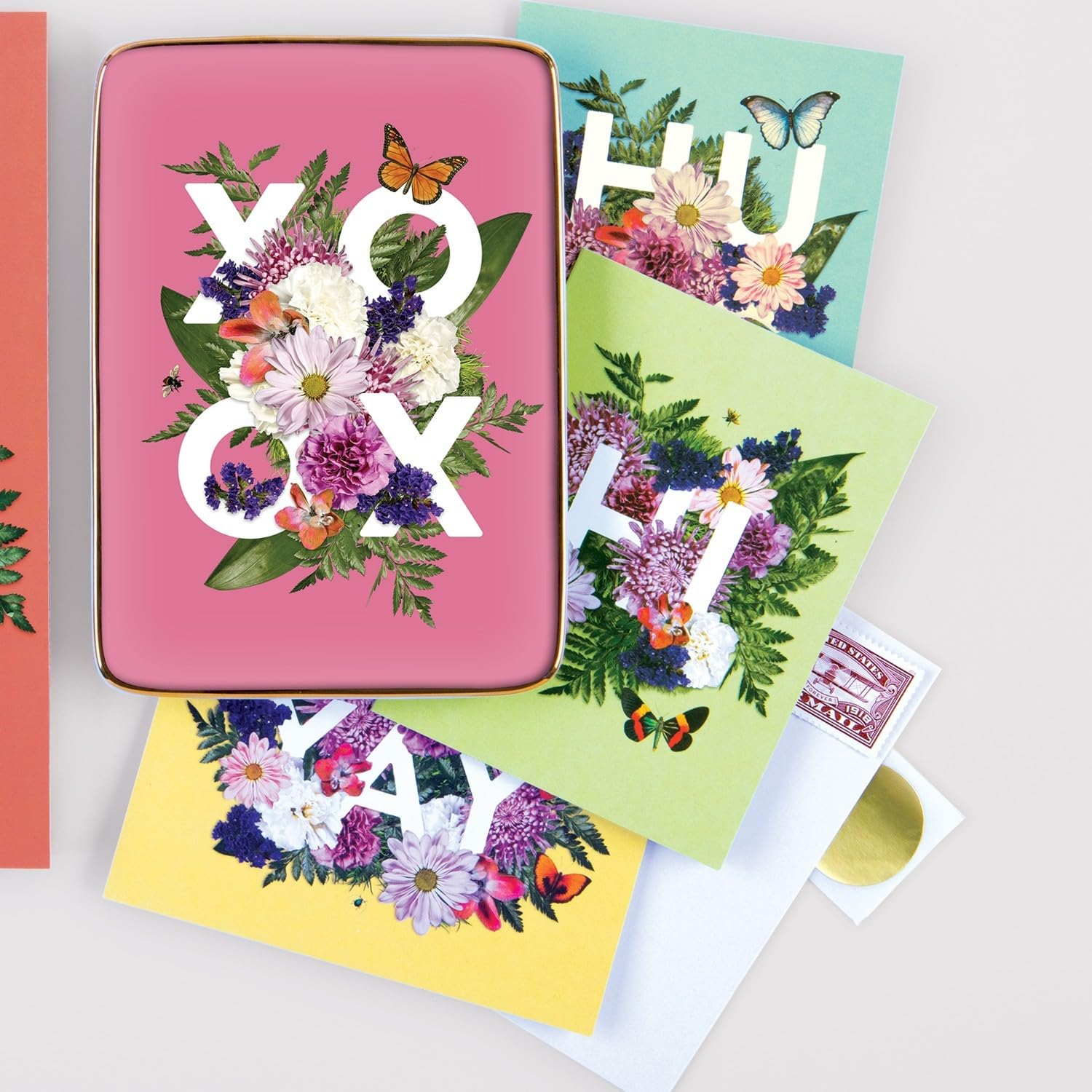 Say It With Flowers Greeting Card Set - 20 Assorted Floral Notecards with Envelopes | Perfect for Thank You Notes, Birthday Wishes & Special Occasions