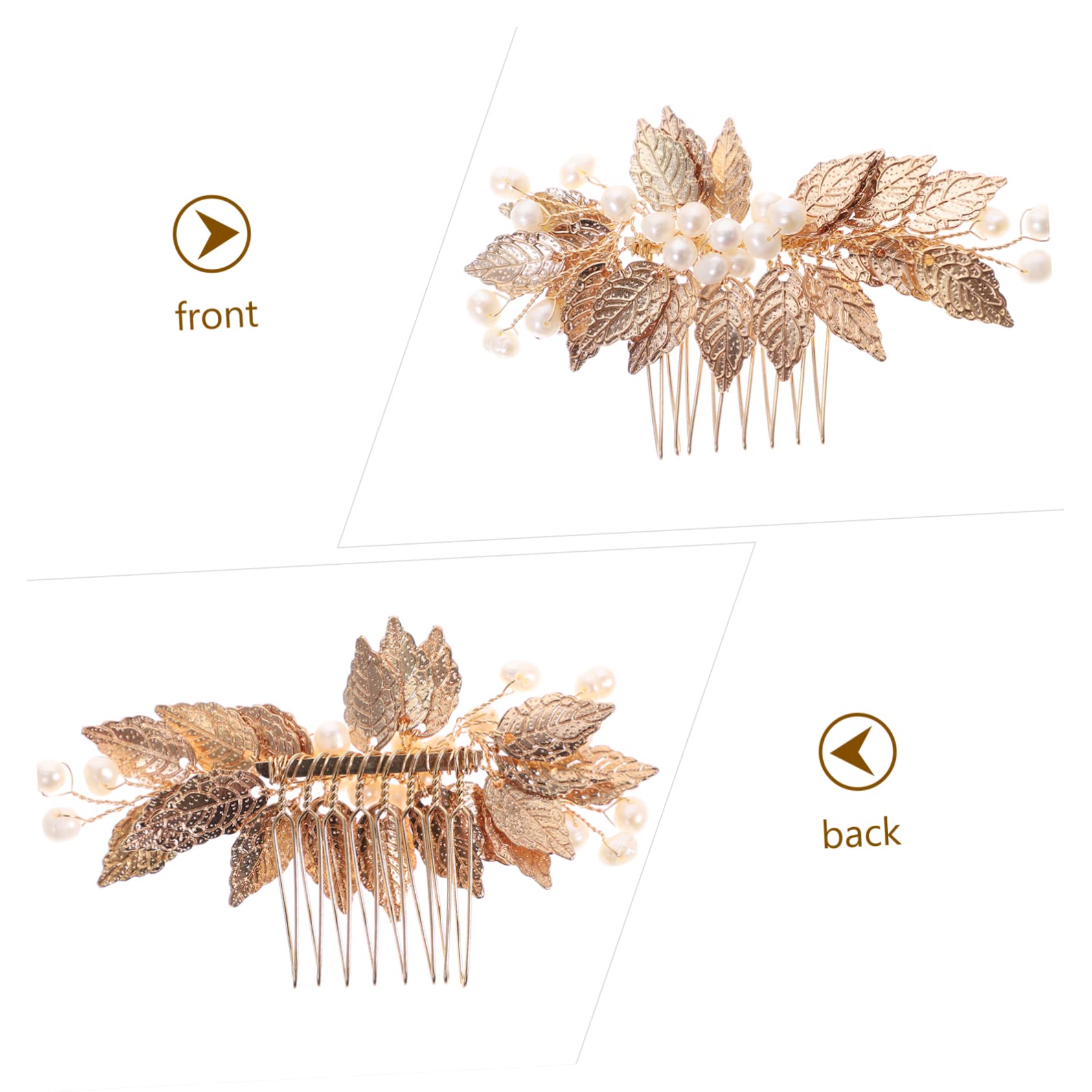 Elegant Rhinestone Bridal Hair Clips for Women - Pearl Flower Hair Comb Barrettes with Alloy Inserts - Perfect for Weddings, Prom, Parties & Special Occasions