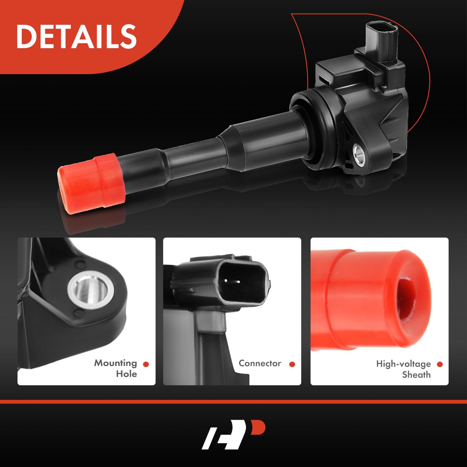 Premium 4-Piece Ignition Coil Pack Set - Compatible with 2003-2011 Honda Civic Hybrid 1.3L L4 Engine | Reliable Performance for Smoother Acceleration & Fuel Efficiency | Perfect for Daily Commuting & City Driving