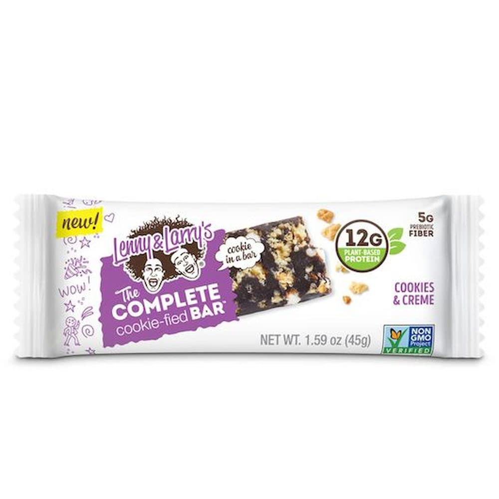 Lenny and Larry's Cookies and Creme Complete Protein Cookie Bar - 1.59oz (9 Bars per Pack, 12 Packs per Case) | High Protein Snack for Gym, Hiking & On-the-Go Nutrition