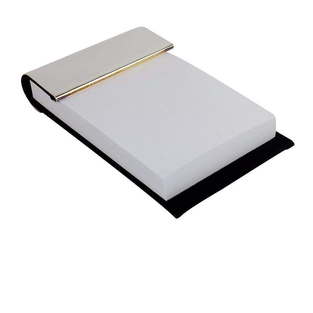 Silver Plated Memo Holder with Notepad - Elegant Office Desk Organizer for Notes, Reminders & To-Do Lists - Perfect for Home, Office & Workspace Organization