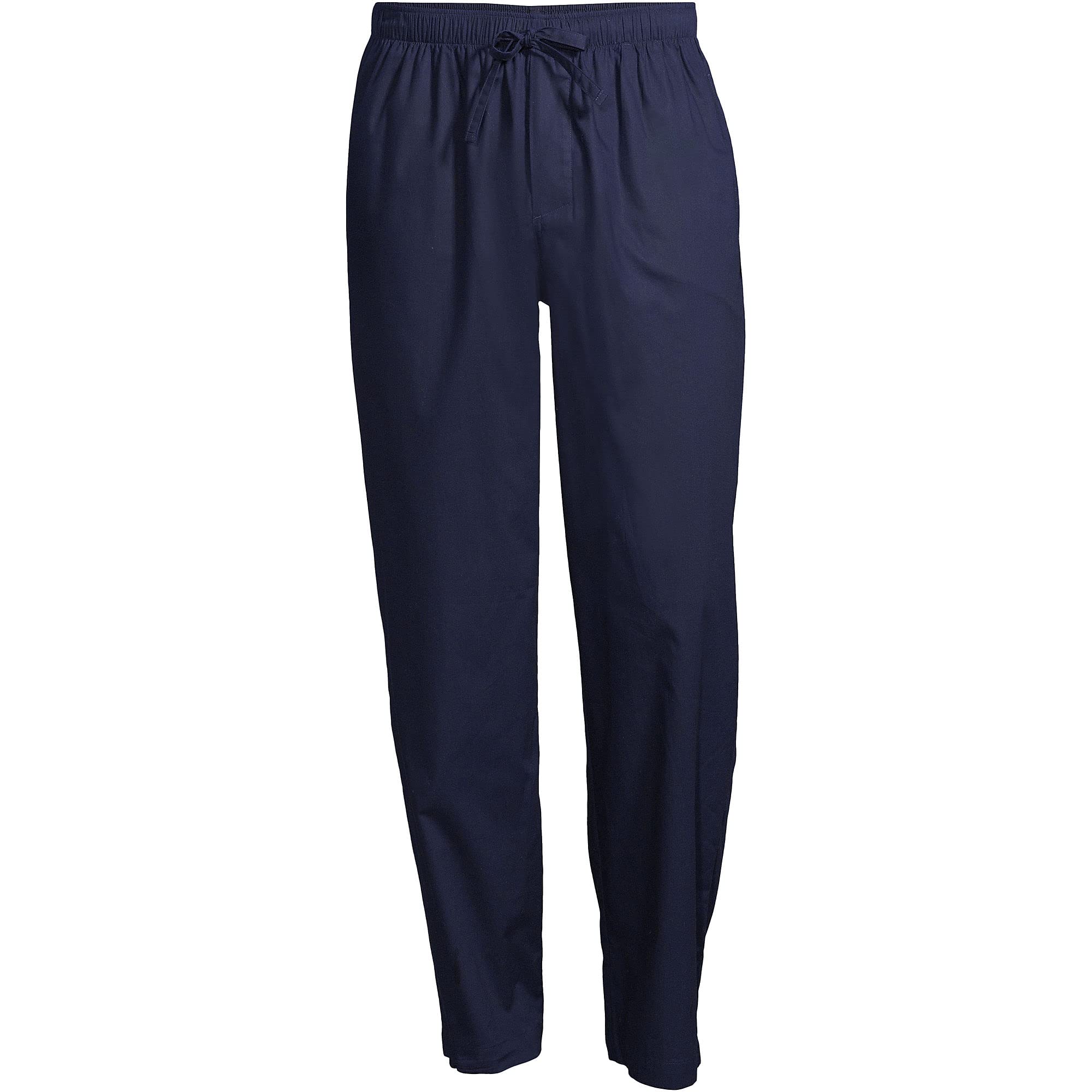 Lands' End Men's Comfortable Poplin Pajama Pants - Soft & Breathable Sleepwear for Relaxing at Home or Lounging
