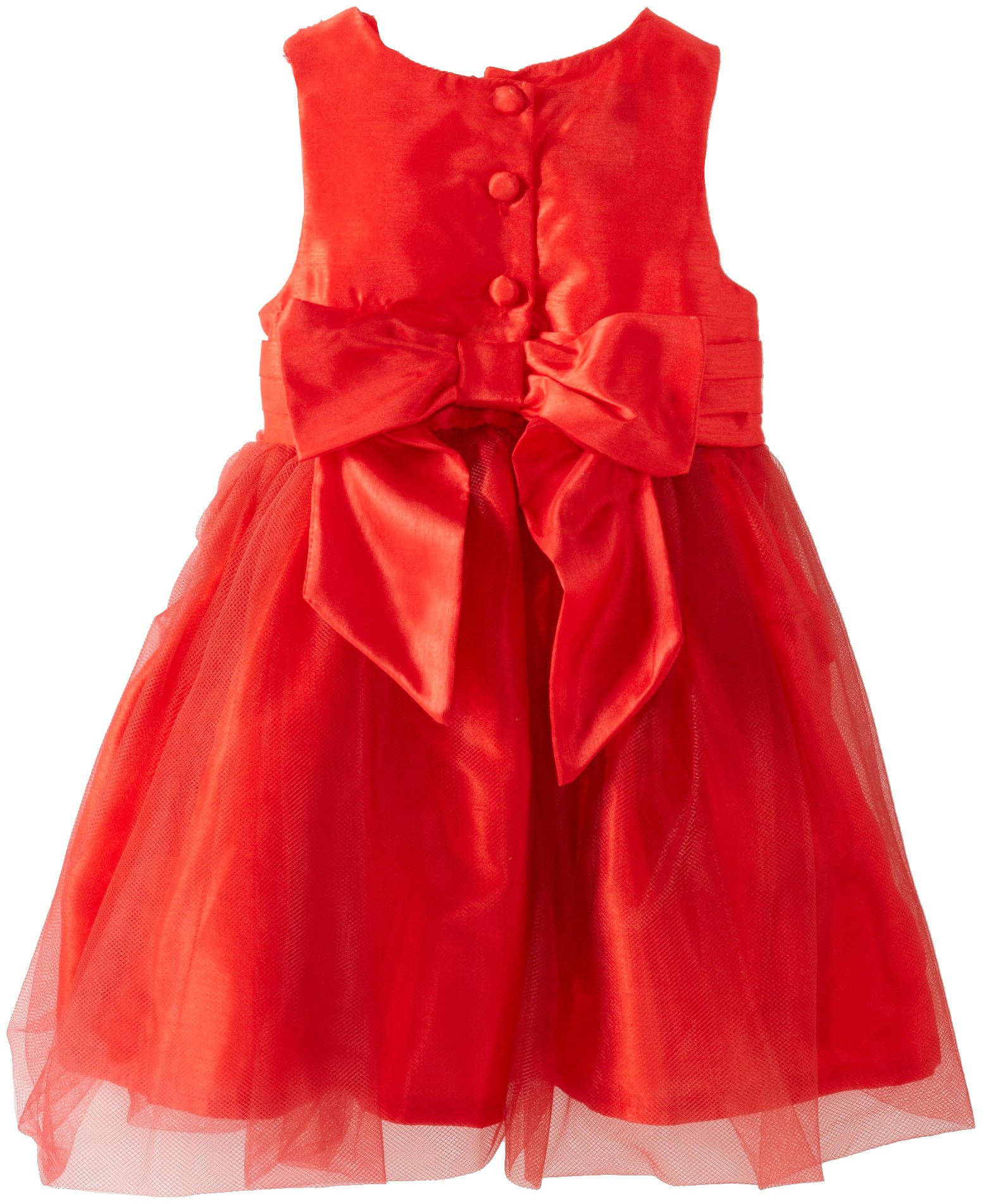 Mud Pie Baby Girls' Red Rosette Dress for Parties & Special Occasions