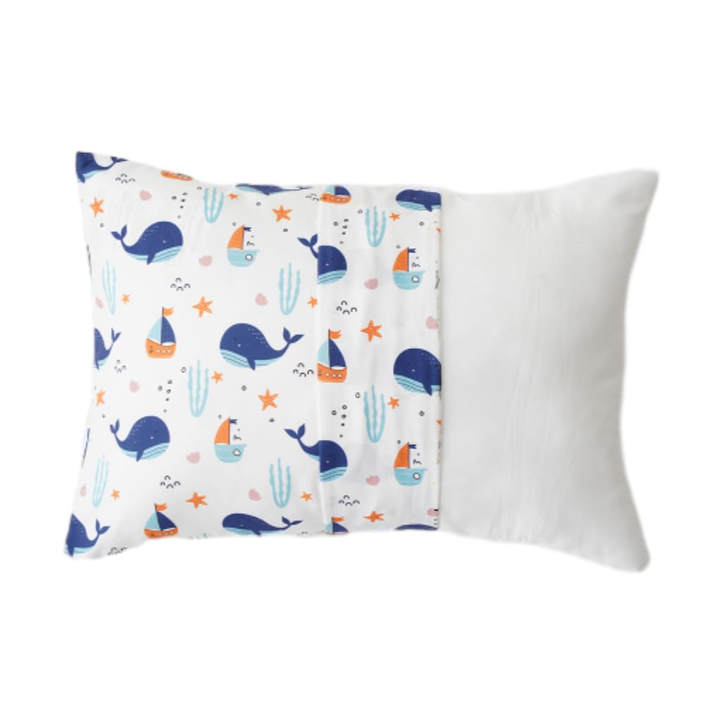 Soft Cotton Toddler Pillow for Kids 2-5 Years - 13x18 Inch for Comfortable Sleep