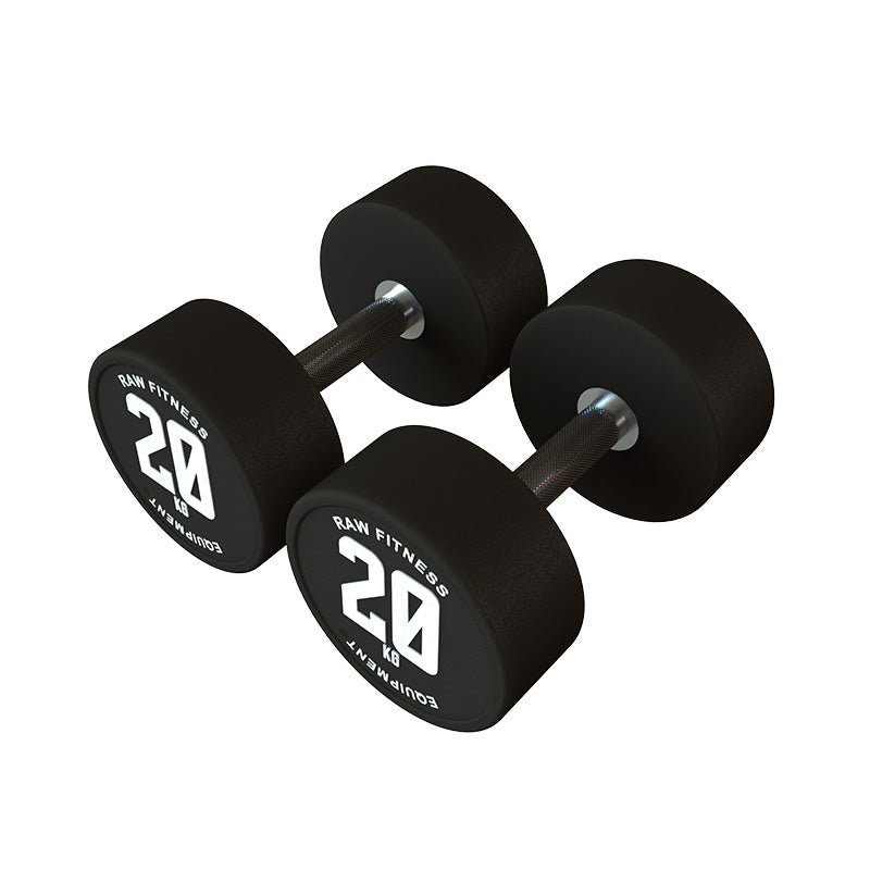 20KG Dumbbell Set - Round Rubber Coated Weights for Home Gym, Strength Training & Fitness Workouts - Perfect for Weightlifting, CrossFit & Muscle Building