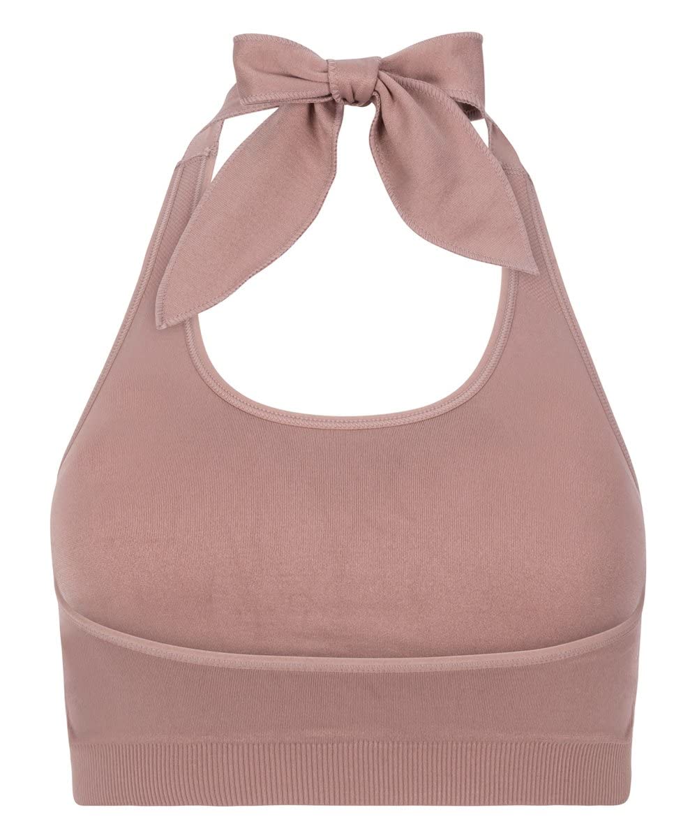PUMA Women's Seamless Halter Sports Bra - Breathable Workout Top for Yoga, Running & Gym - High Support Wireless Activewear