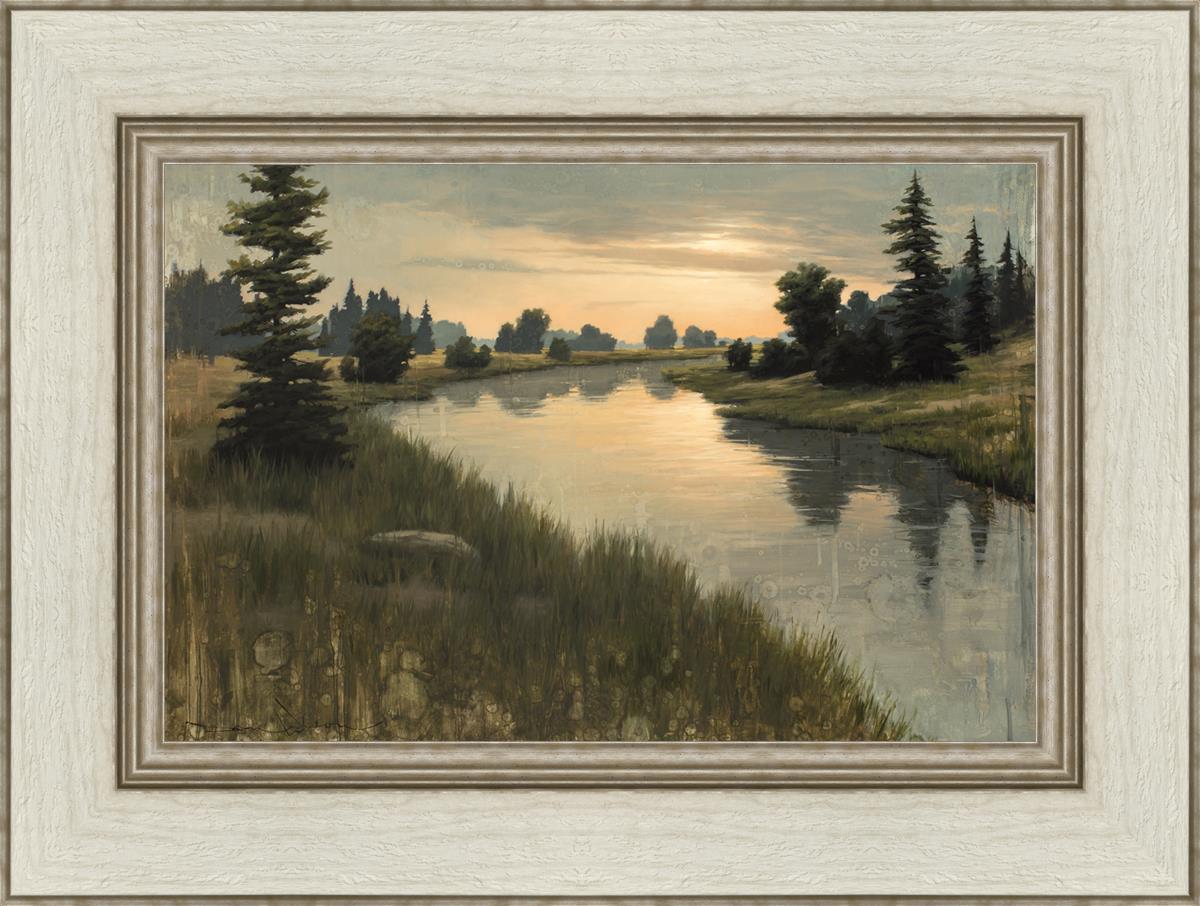 Calming Dusk By Dan Wilson - Relaxing Home Decor Painting for Living Room & Bedroom - Perfect Wall Art for Stress Relief & Meditation Spaces